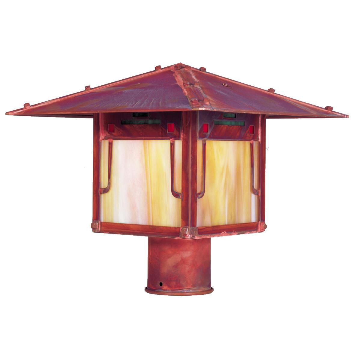 Pagoda 11 Inch Tall 1 Light Outdoor Post Lamp by Arroyo Craftsman