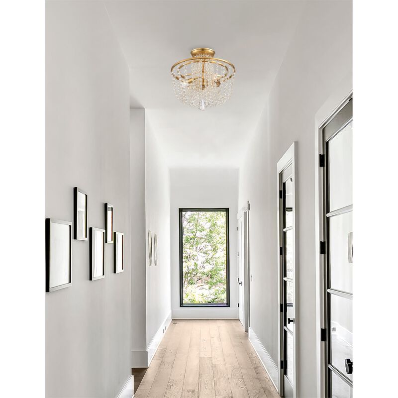Arcadia 15 Inch 3 Light Semi Flush Mount by Crystorama