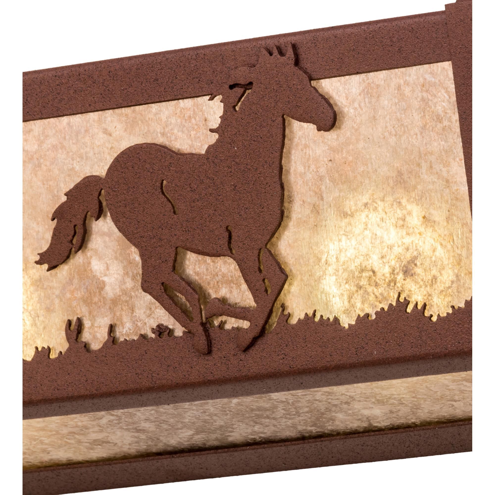 Running Horses 24 Inch 4 Light LED Bath Vanity Light by Meyda Lighting