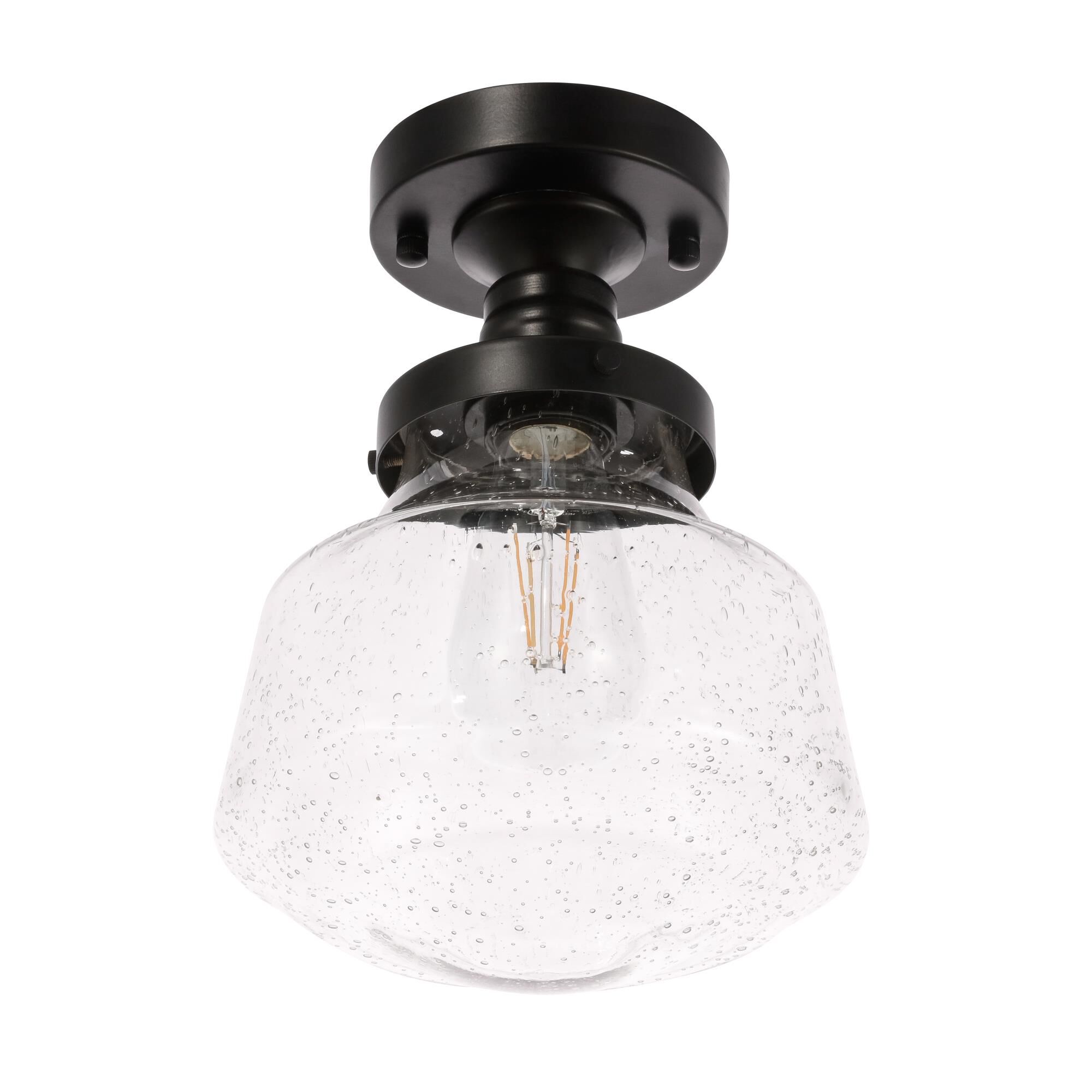 Lyle 8 Inch 1 Light Semi Flush Mount by Elegant Lighting