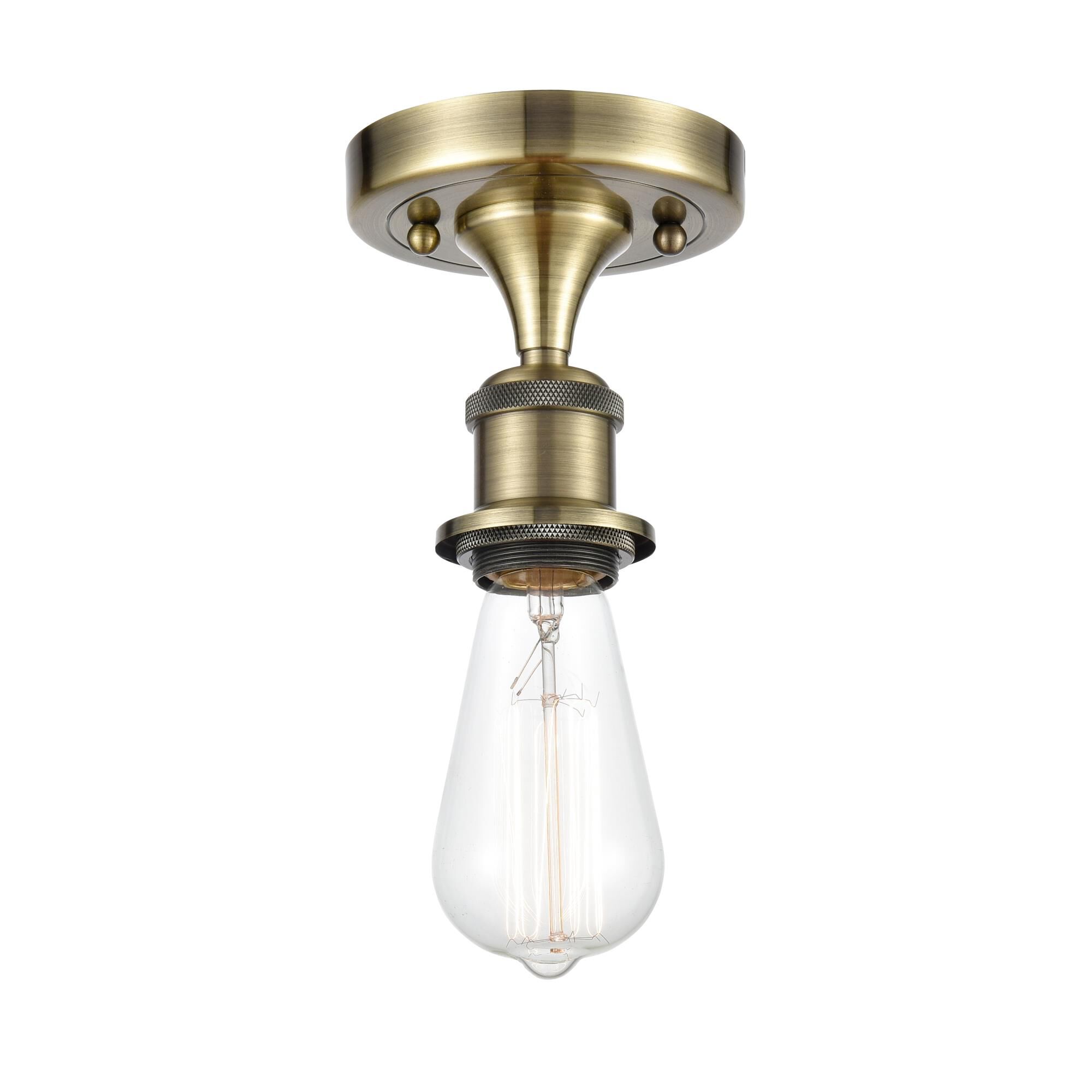 Bruno Marashlian Bare Bulb 4 Inch 1 Light LED Semi Flush Mount by Innovations Lighting