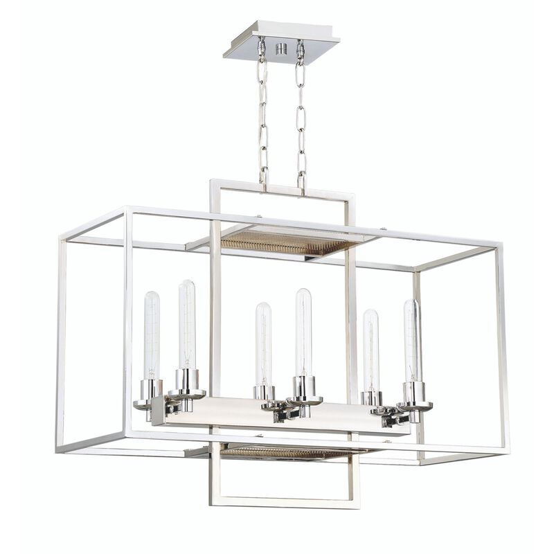 Cubic 12 Inch 6 Light Linear Suspension Light by Craftmade