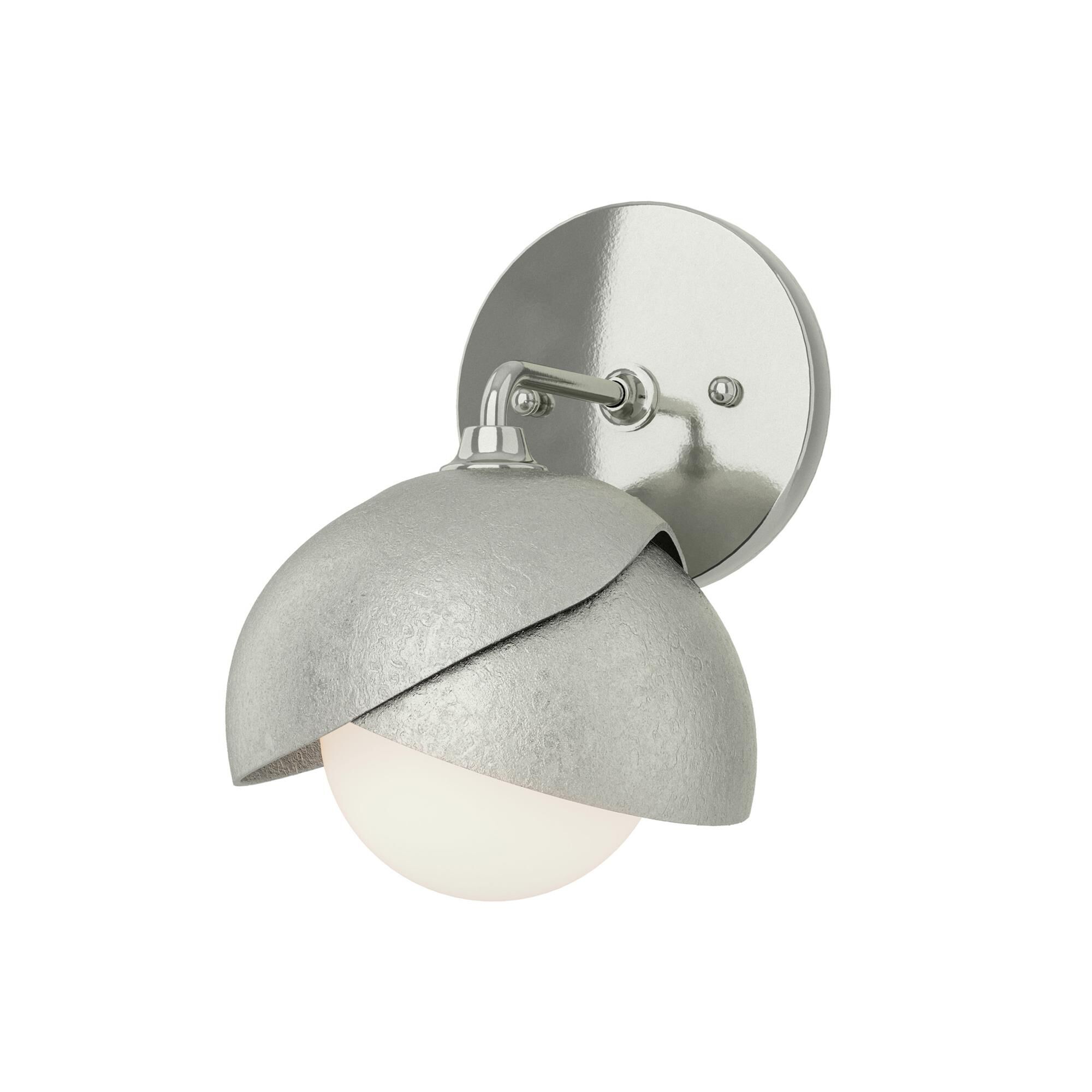 Shown in Sterling finish and Opal glass and Sterling (85) accent