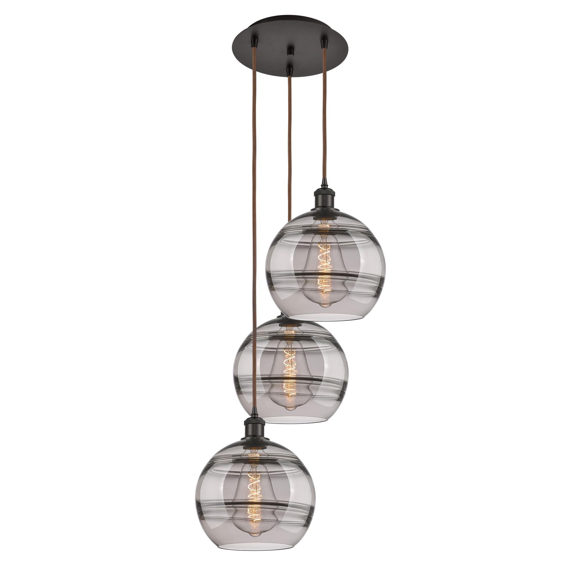 Shown in Oil Rubbed Bronze finish and Light Smoke glass