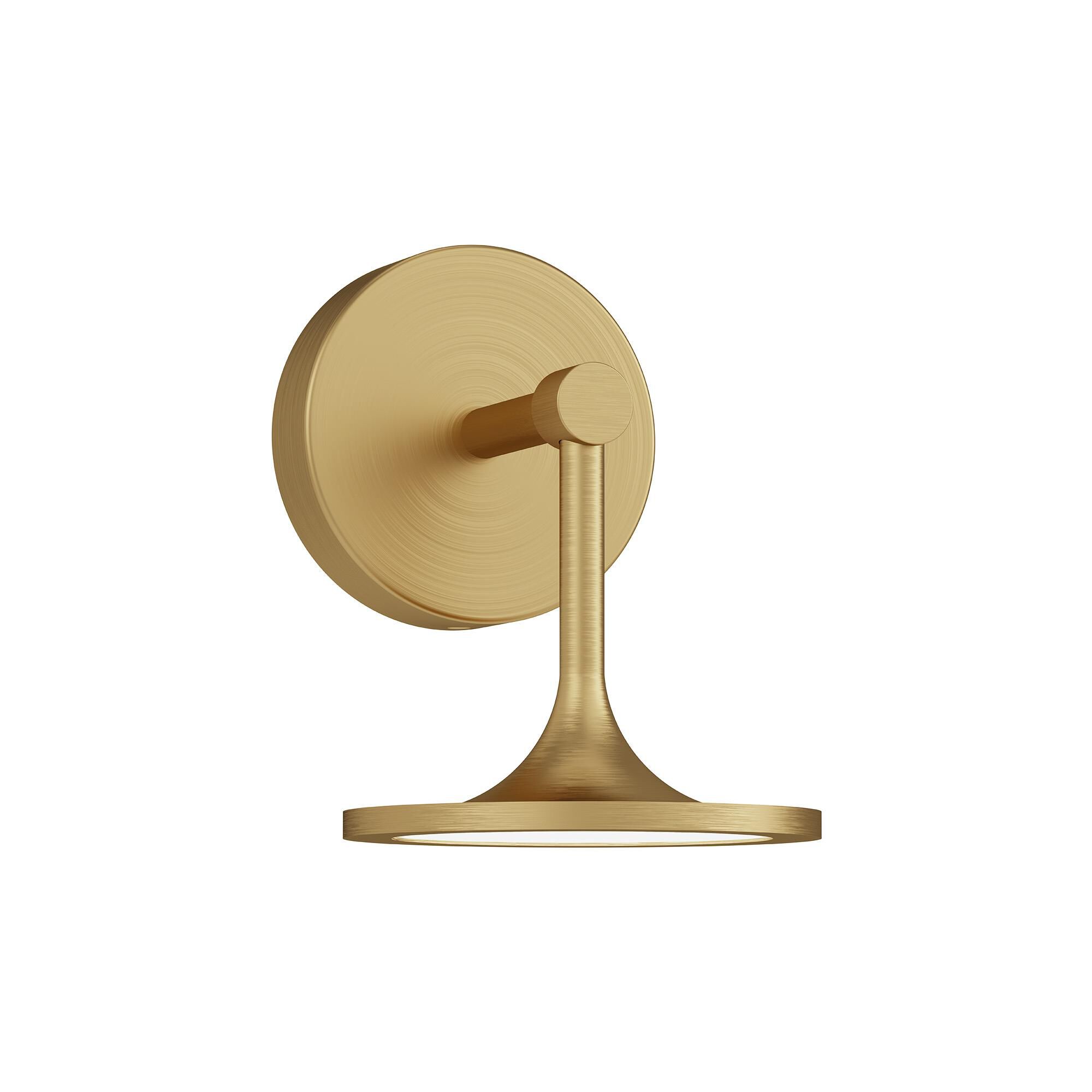 Shown in Brushed Gold finish and Frosted Acrylic glass