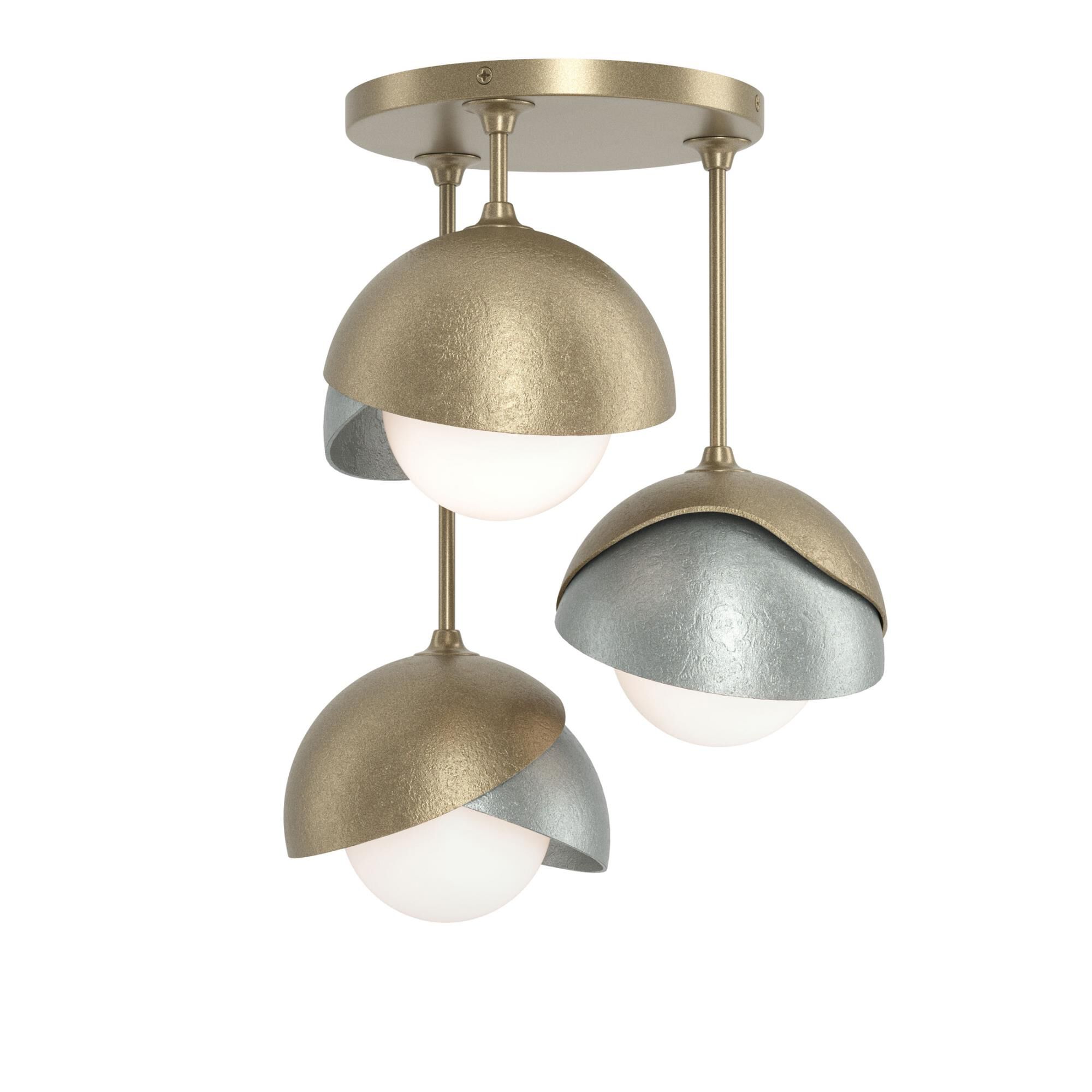 Shown in Soft Gold finish and Opal glass and Vintage Platinum  accent