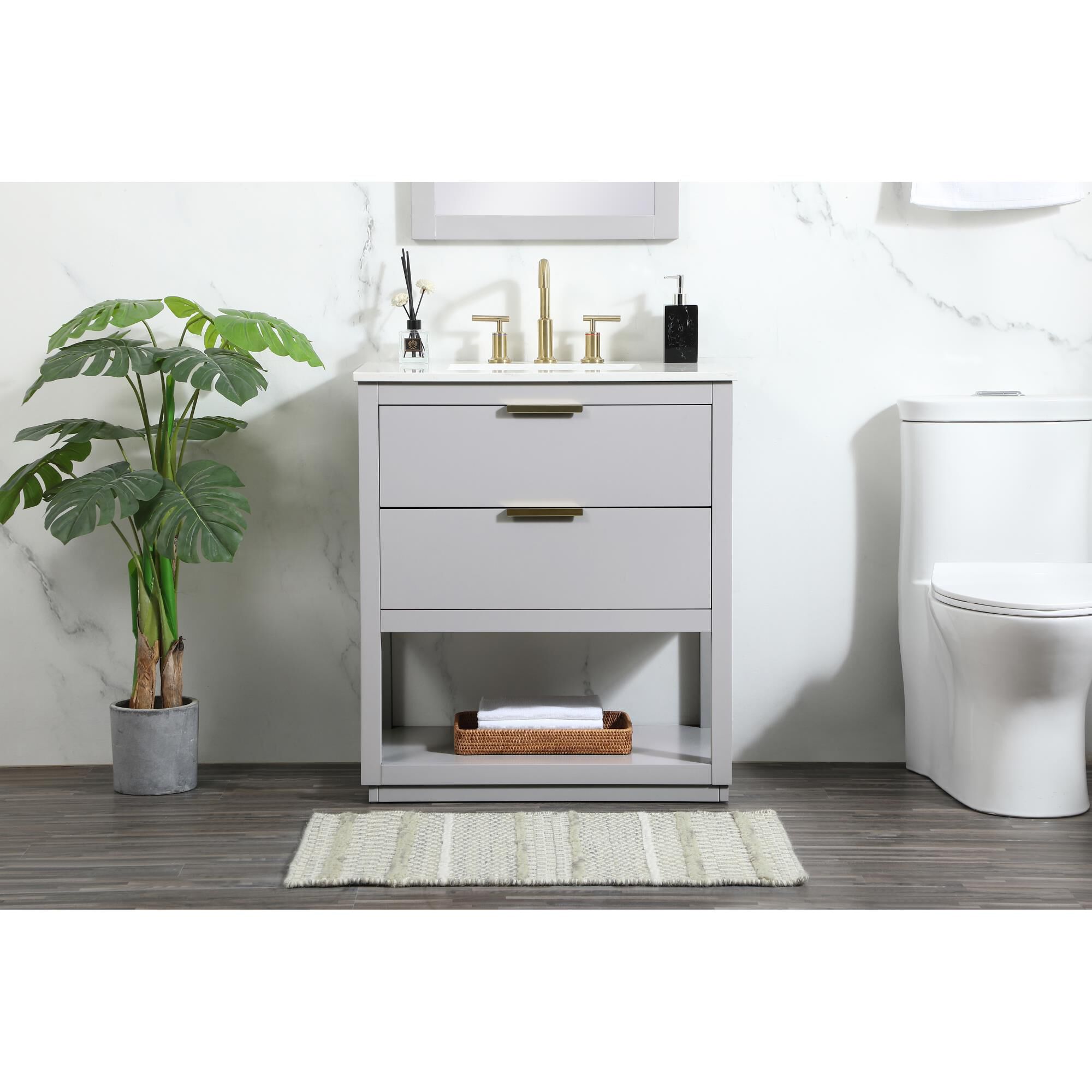 Shown in Grey finish