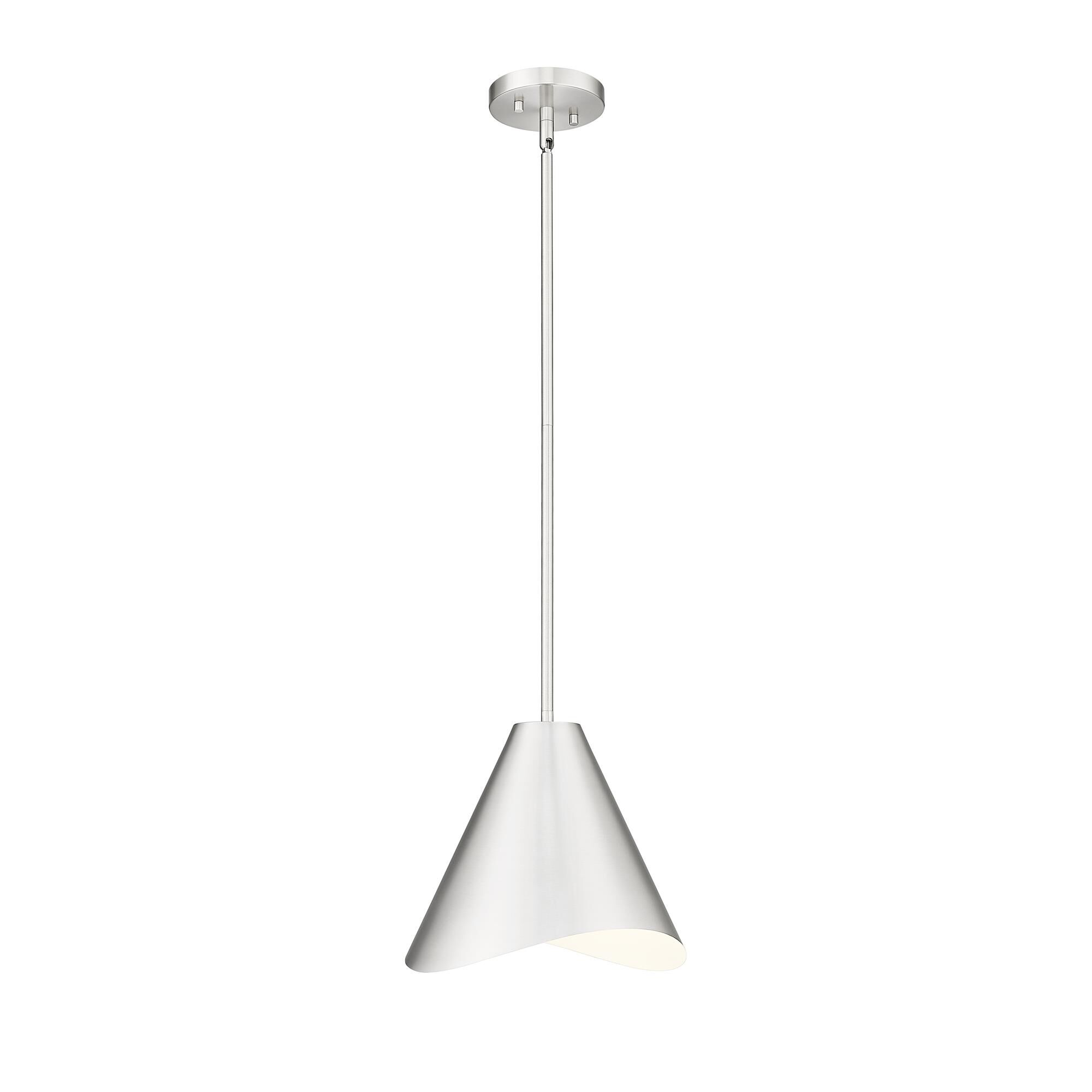 Shown in Brushed Nickel finish and Brushed Nickel And Inner White glass and Brushed Nickel And Inner White shade