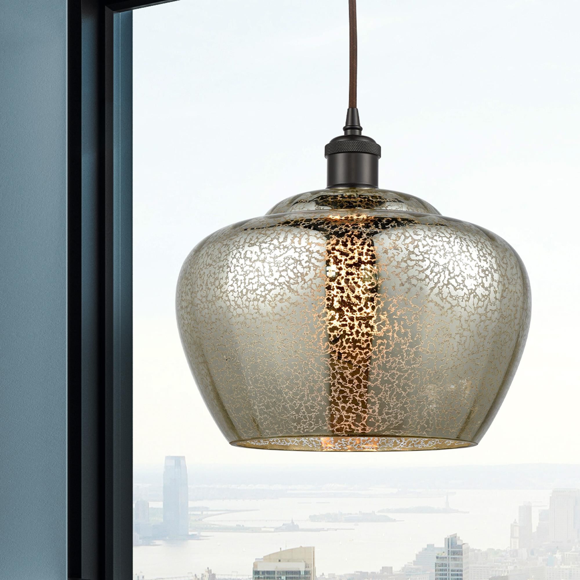 Shown in Oil Rubbed Bronze finish and Mercury glass