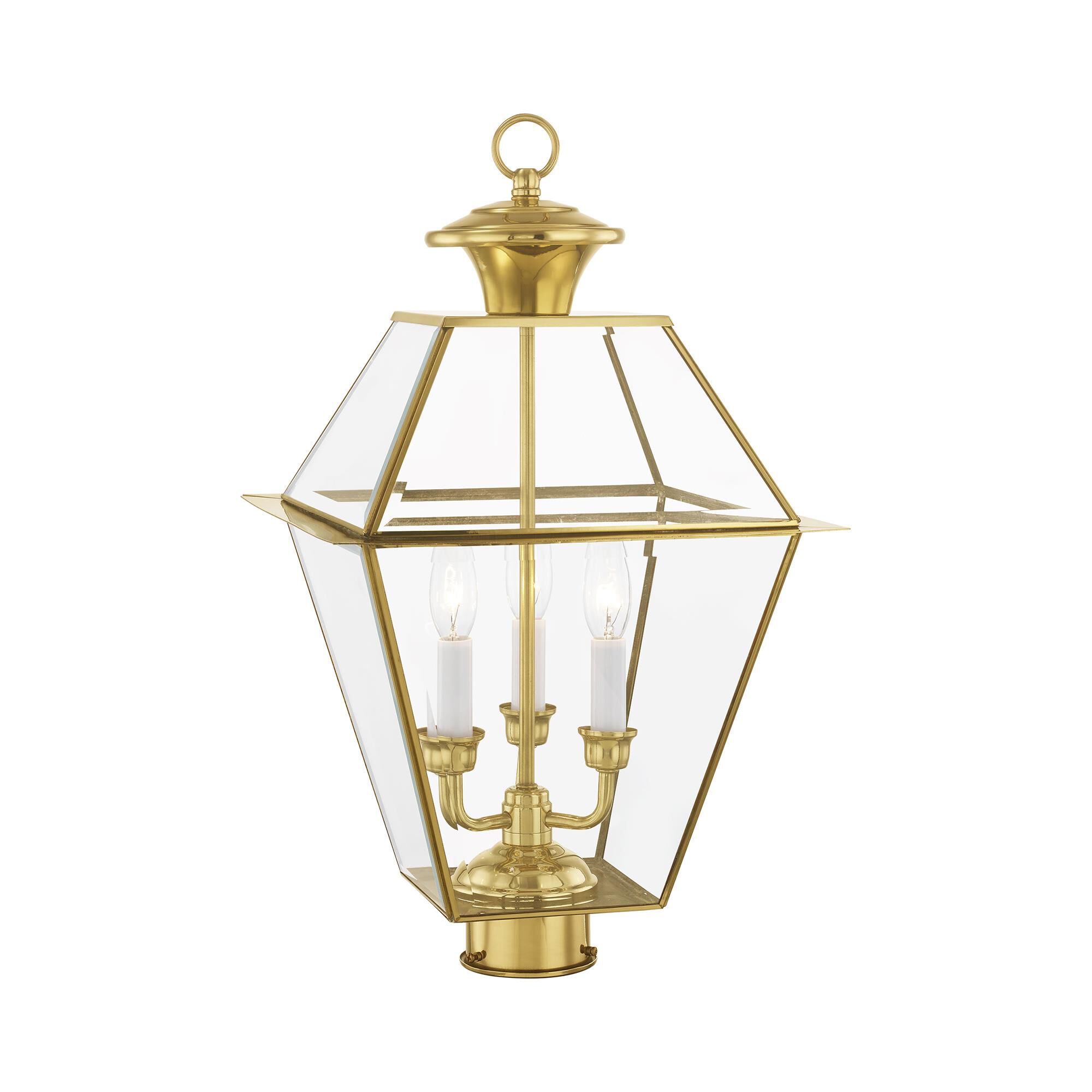 Westover 21 Inch Tall 3 Light Outdoor Post Lamp by Livex Lighting