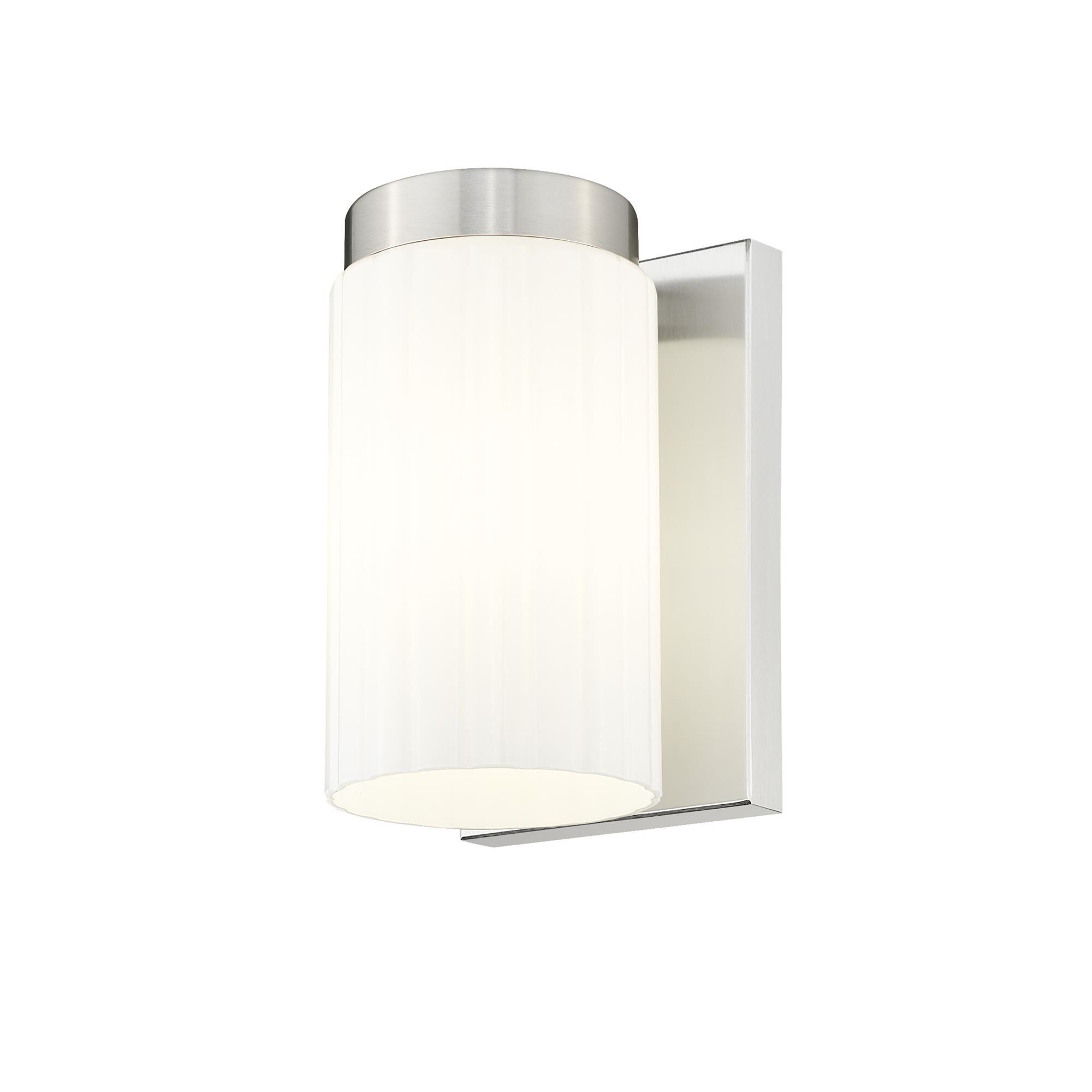 Shown in Brushed Nickel finish and Matte Opal glass and Matte Opal shade