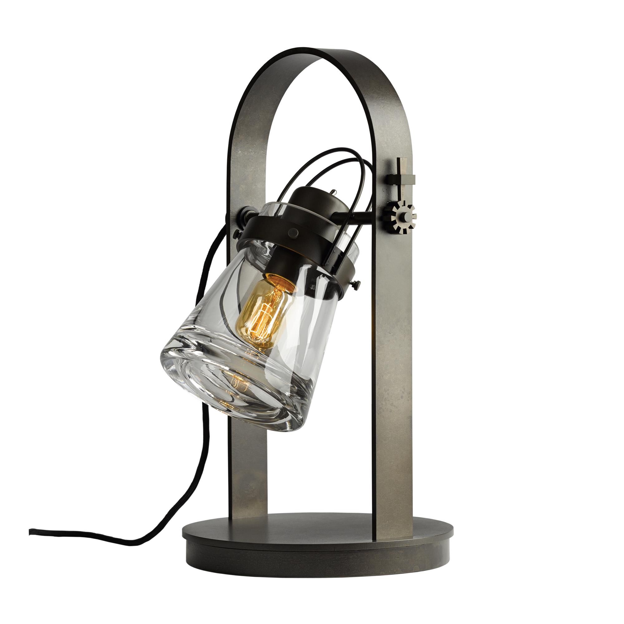 Shown in Dark Smoke finish and Clear  glass