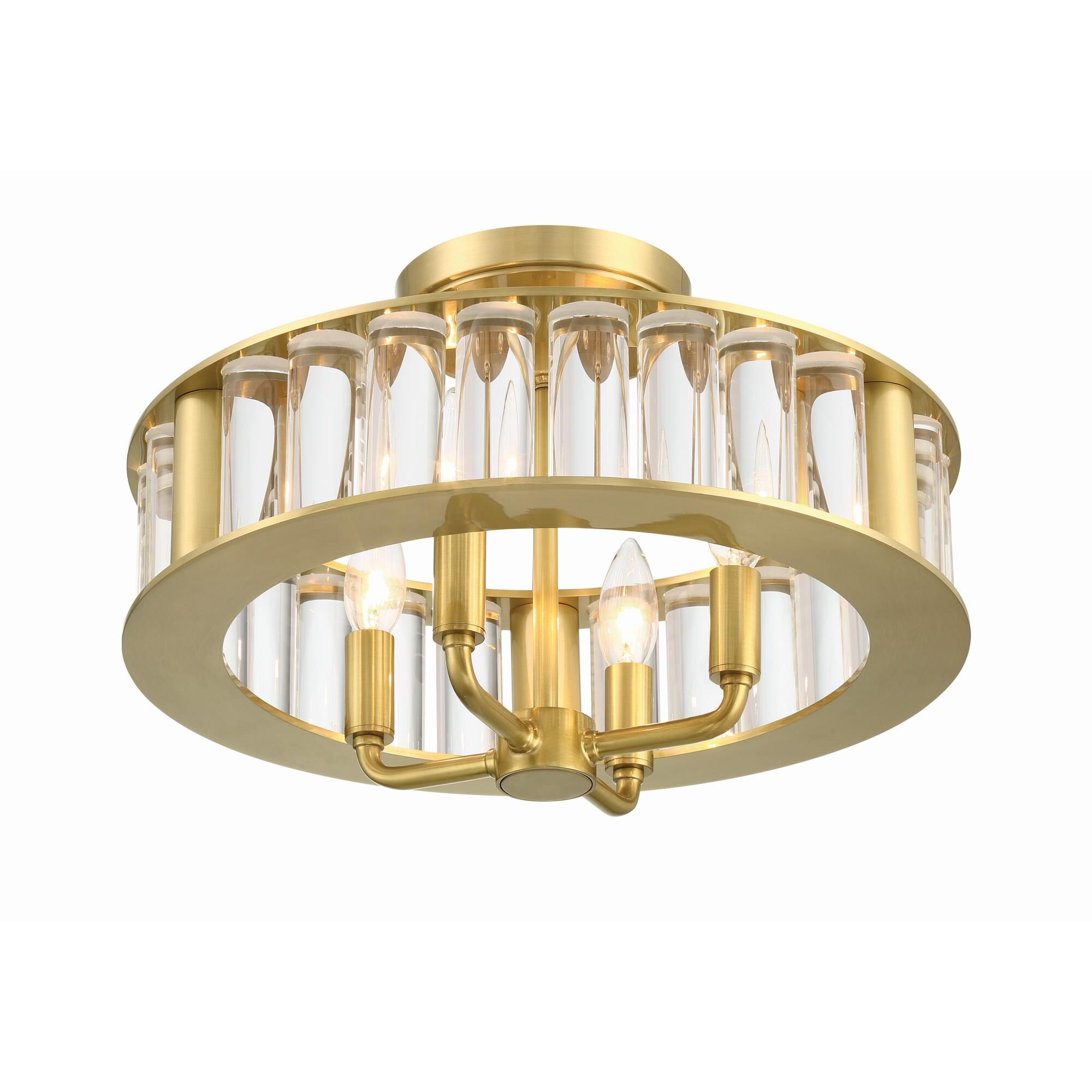 Farris 16 Inch 4 Light Flush Mount by Crystorama