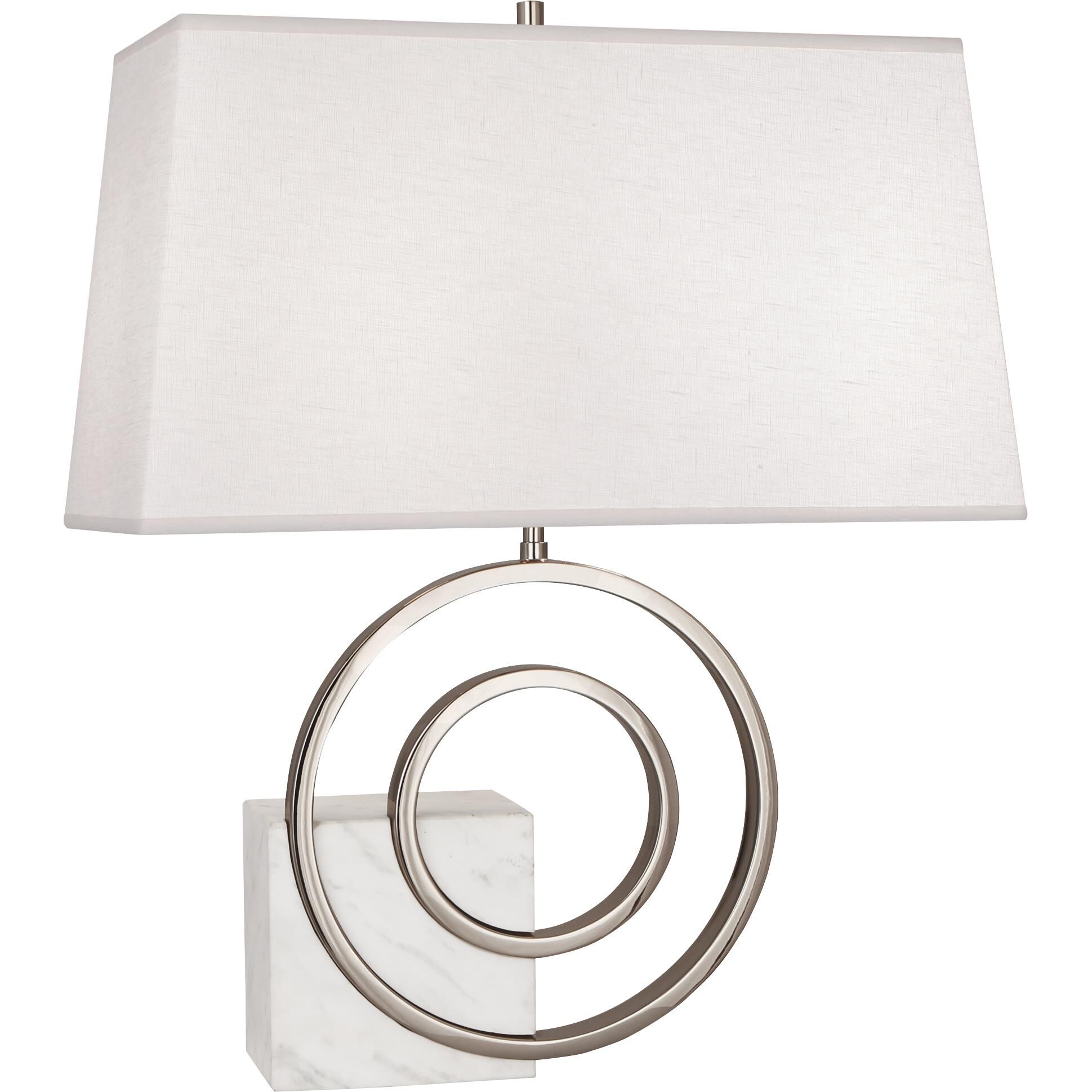 Shown in Polished Nickel Finish W/ White Marble Accent finish