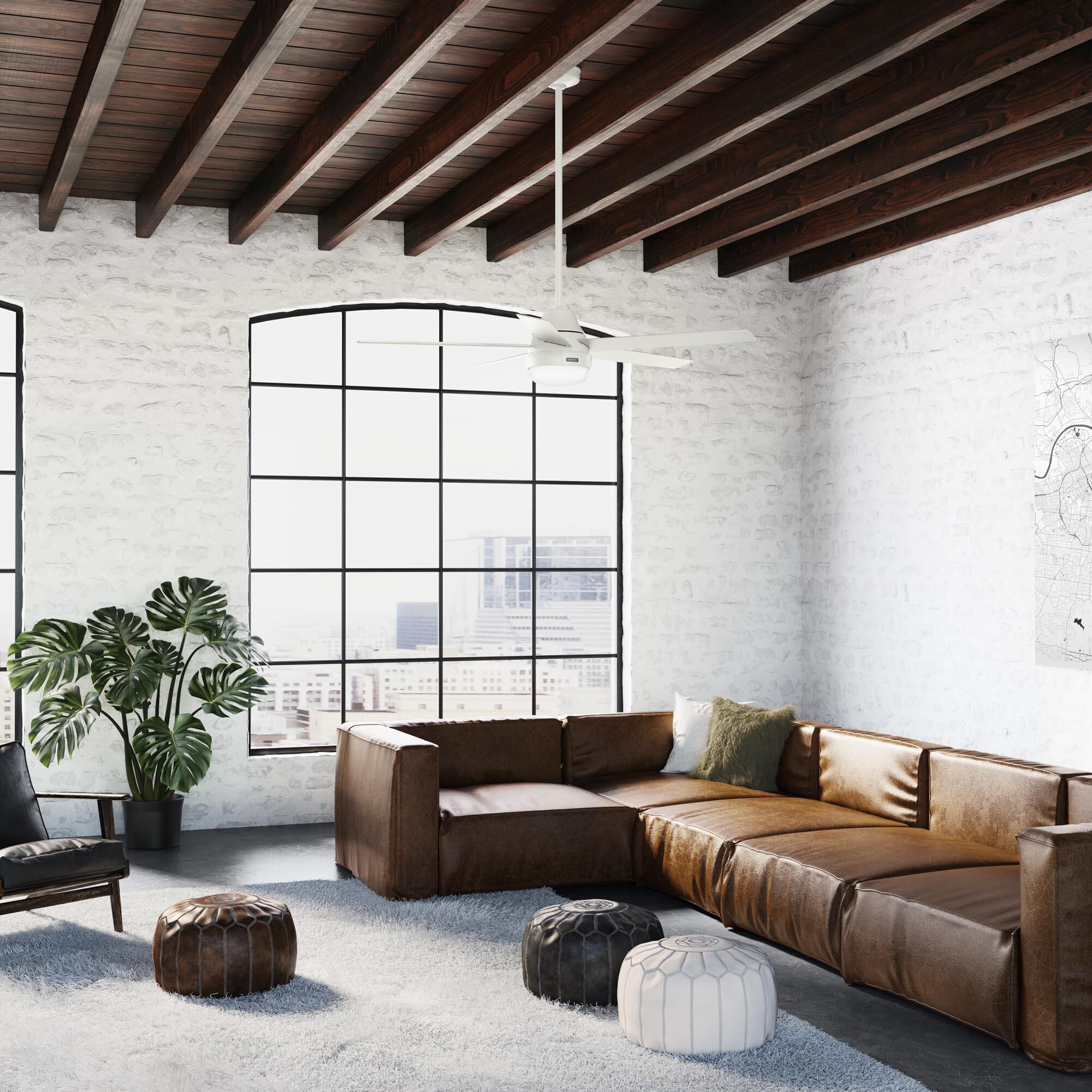 Shown in Fresh White finish and Painted Cased White glass