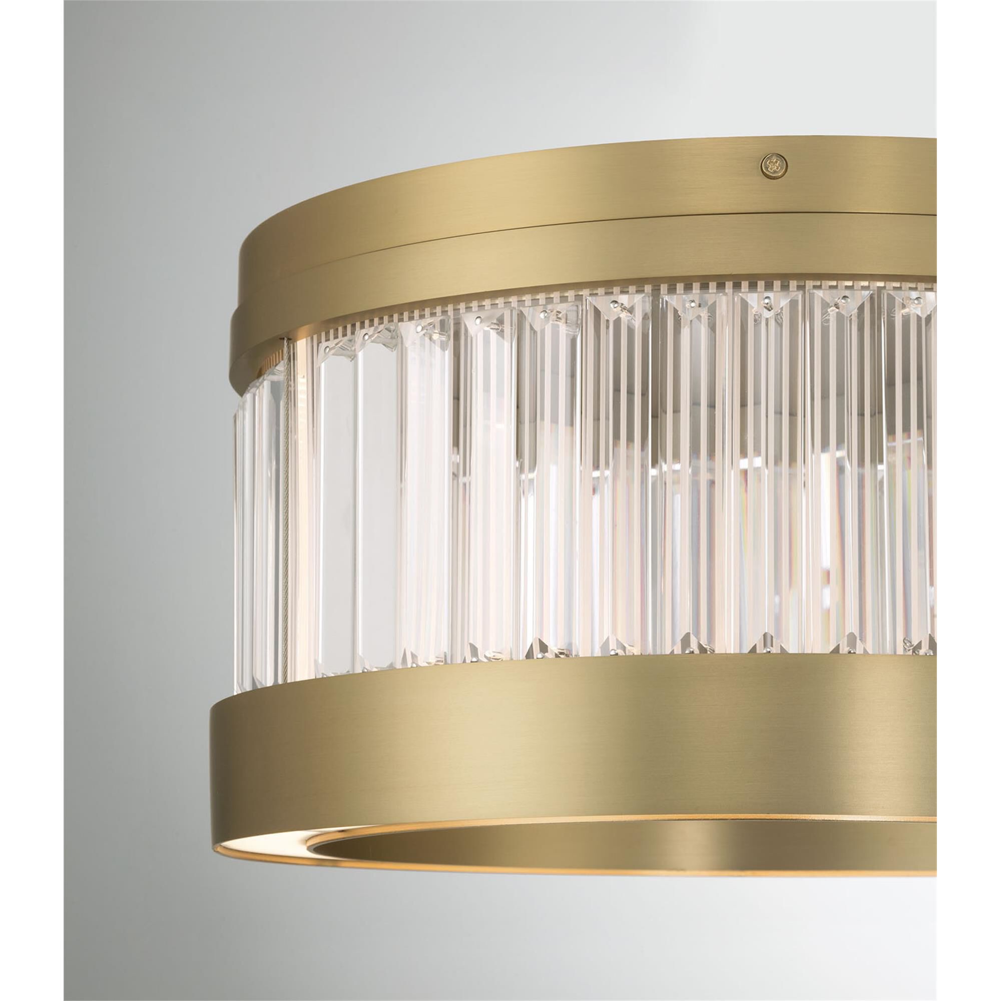 Shown in Gold finish and Clear Crystal glass