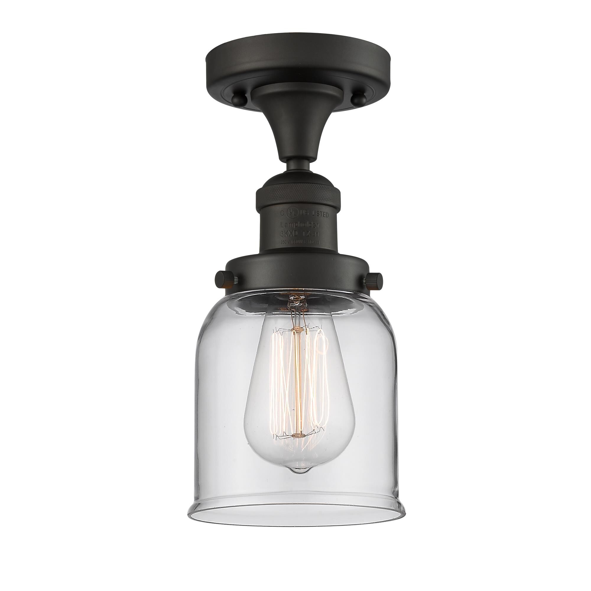 Shown in Oil Rubbed Bronze finish and Clear glass
