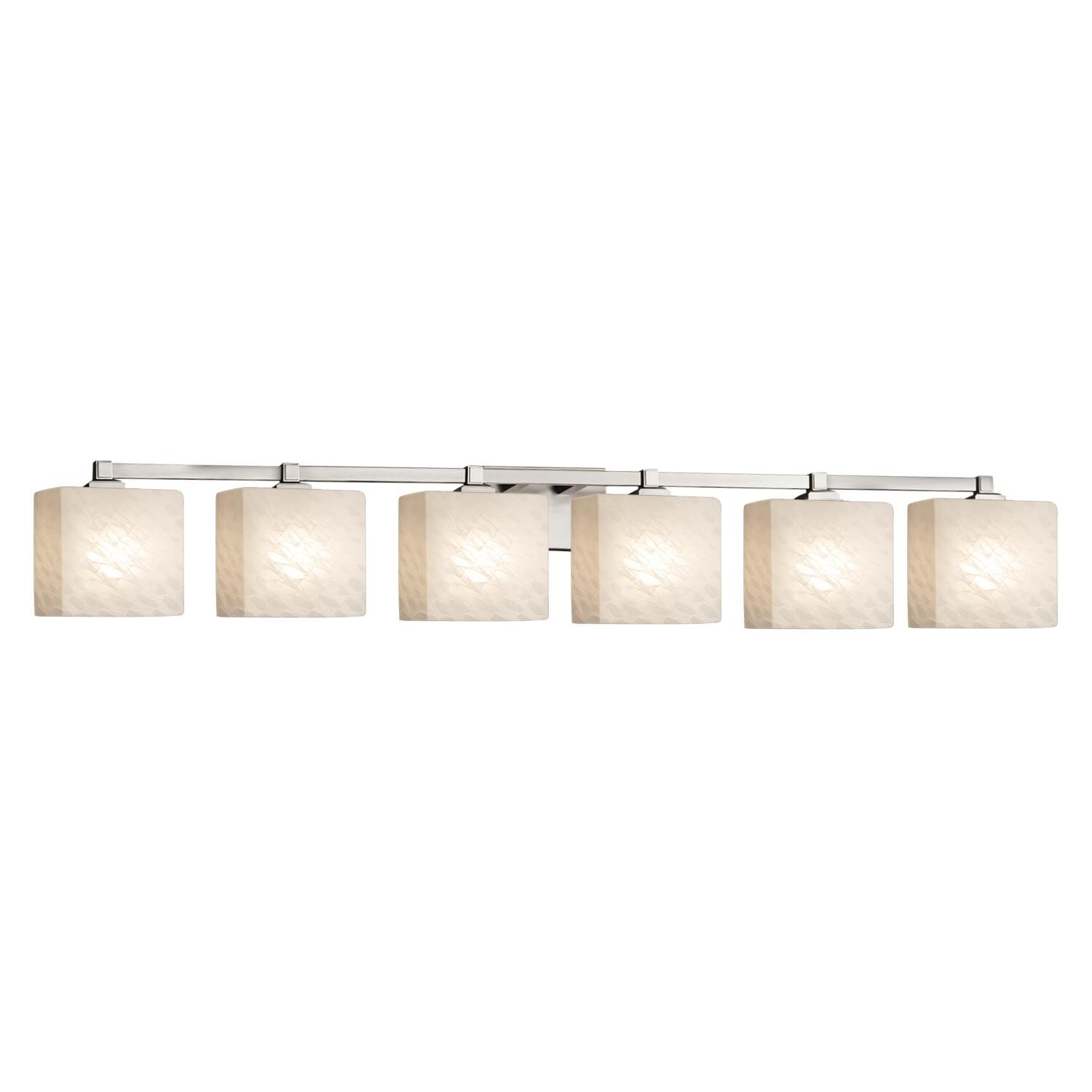 Fusion 50 Inch 6 Light Bath Vanity Light by Justice Design Group