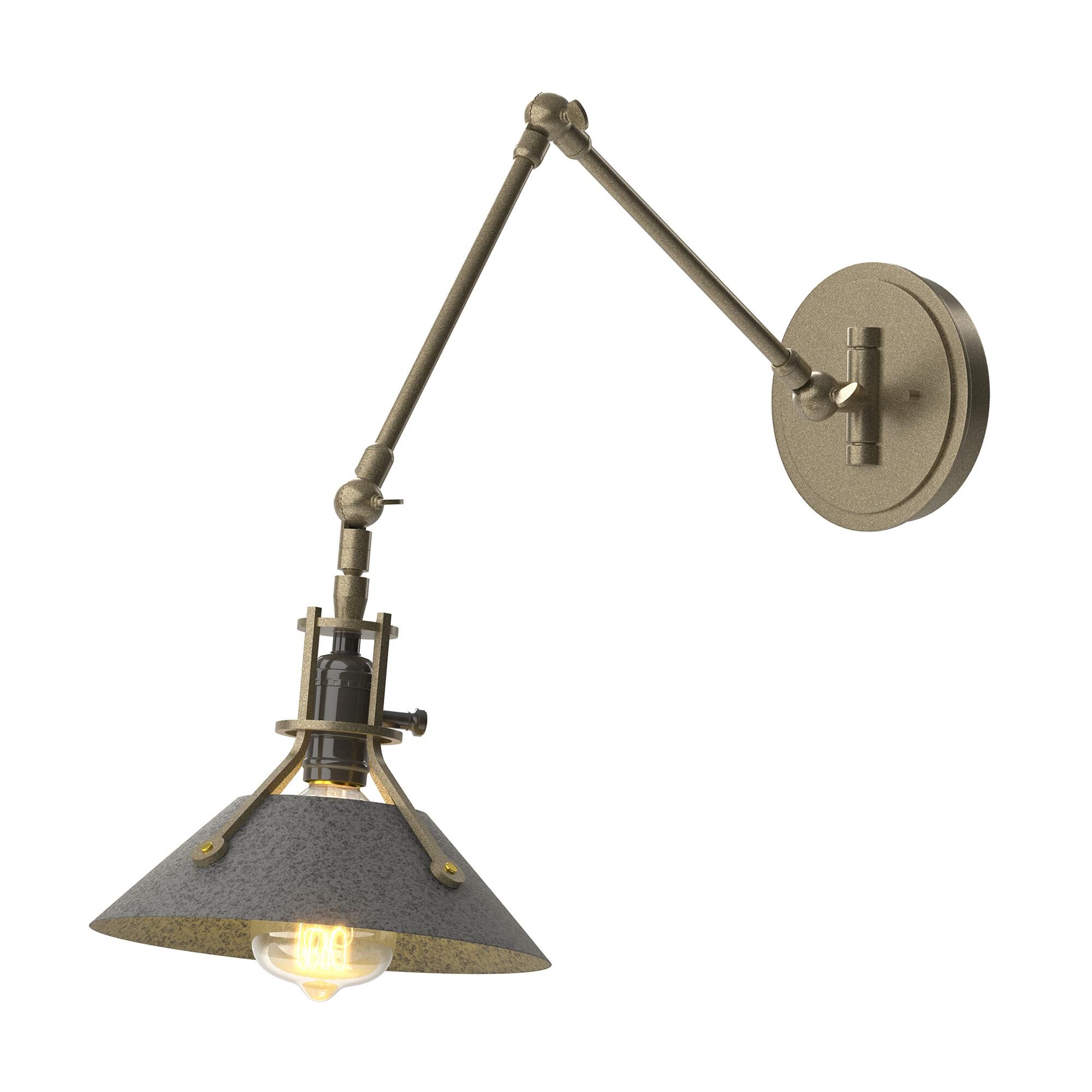 Shown in Soft Gold finish and Natural Iron accent
