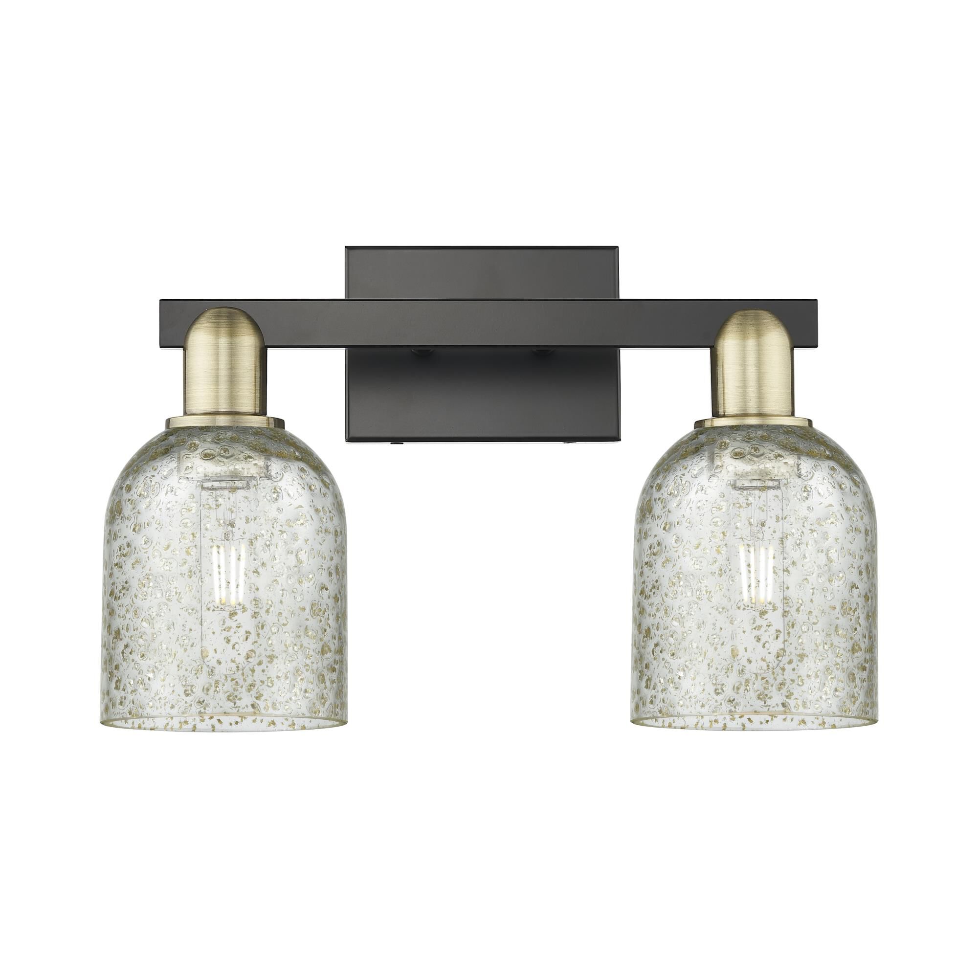 Shown in Black Antique Brass finish and Mica glass