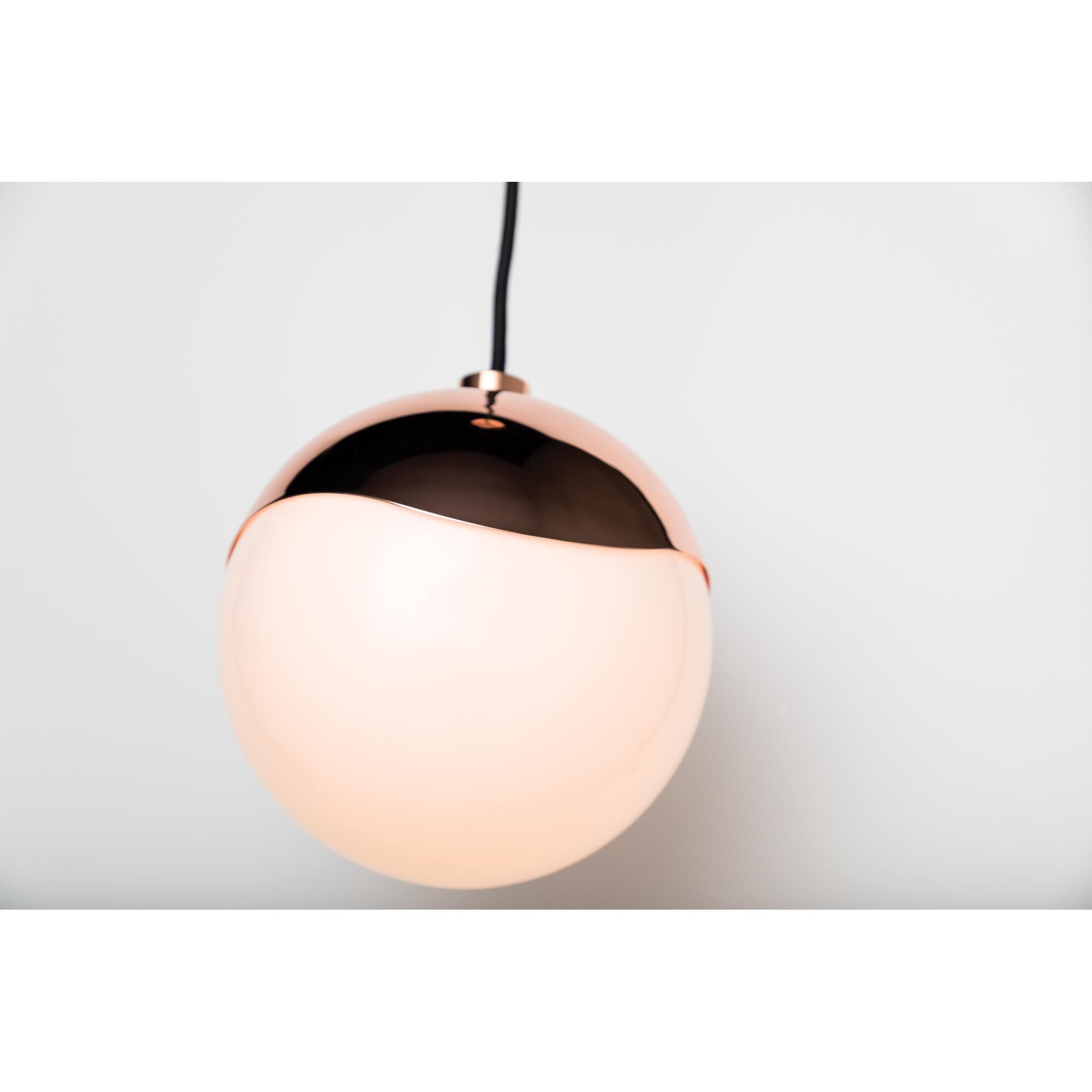 Shown in Polished Copper finish and Opal Glossy glass