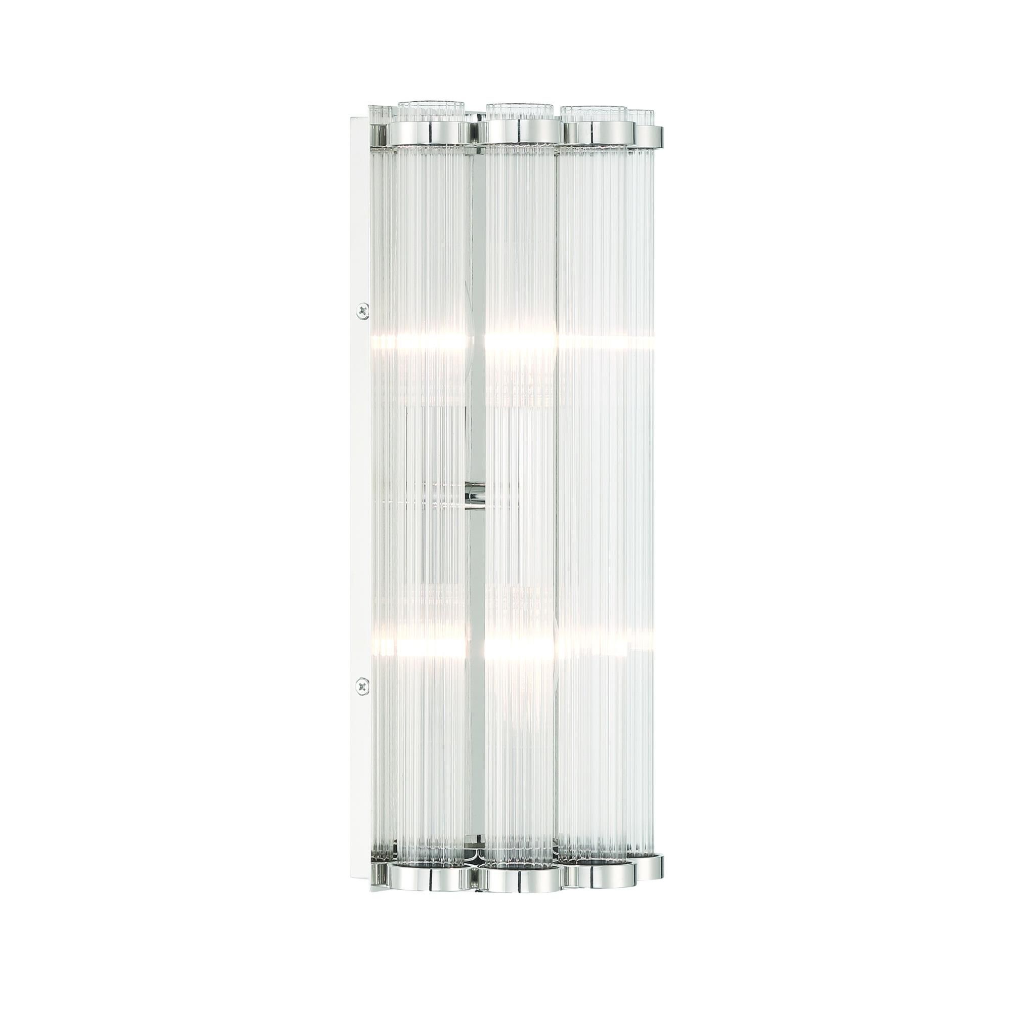 Shown in Nickel finish and Clear  glass