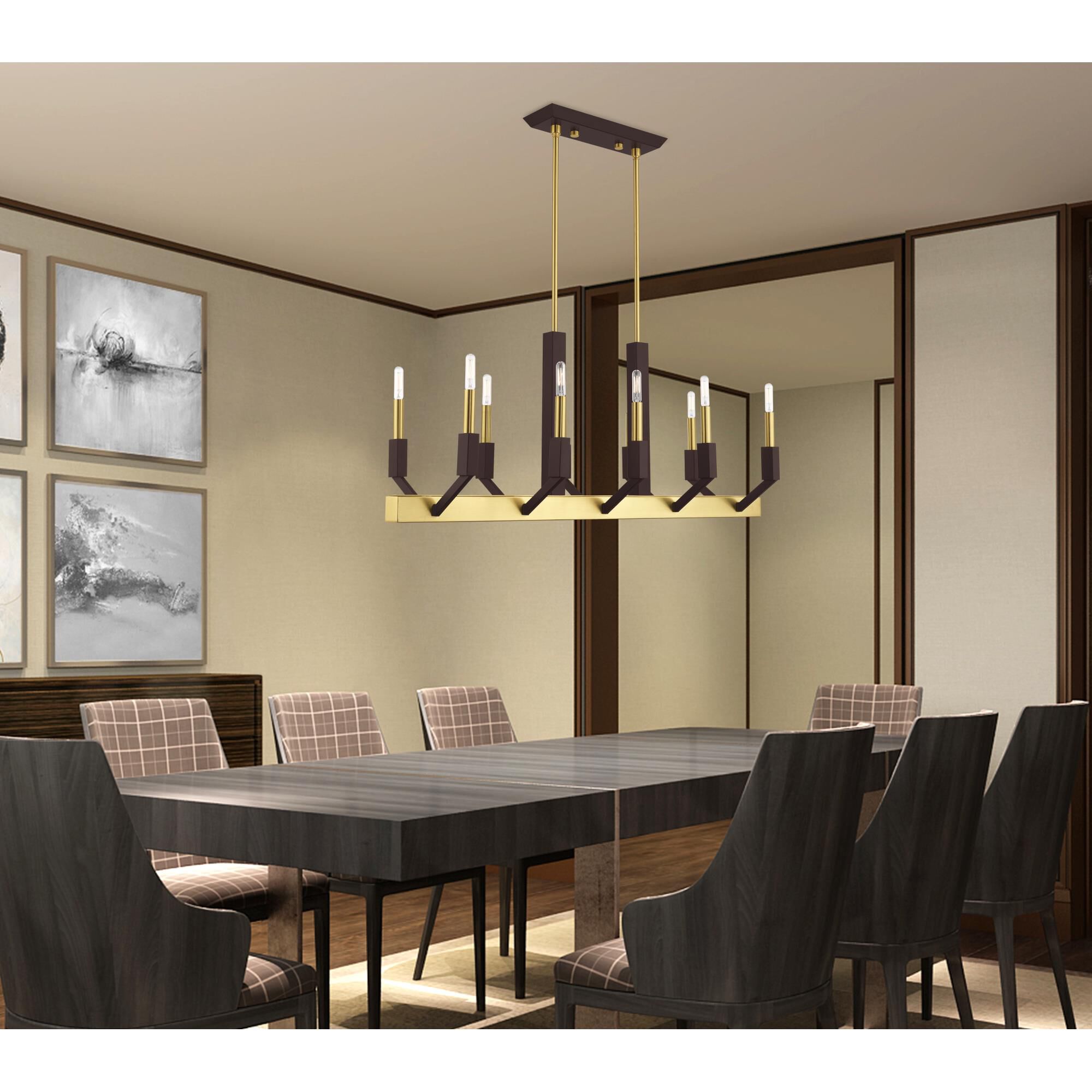 Beckett 40 Inch 10 Light Linear Suspension Light by Livex Lighting