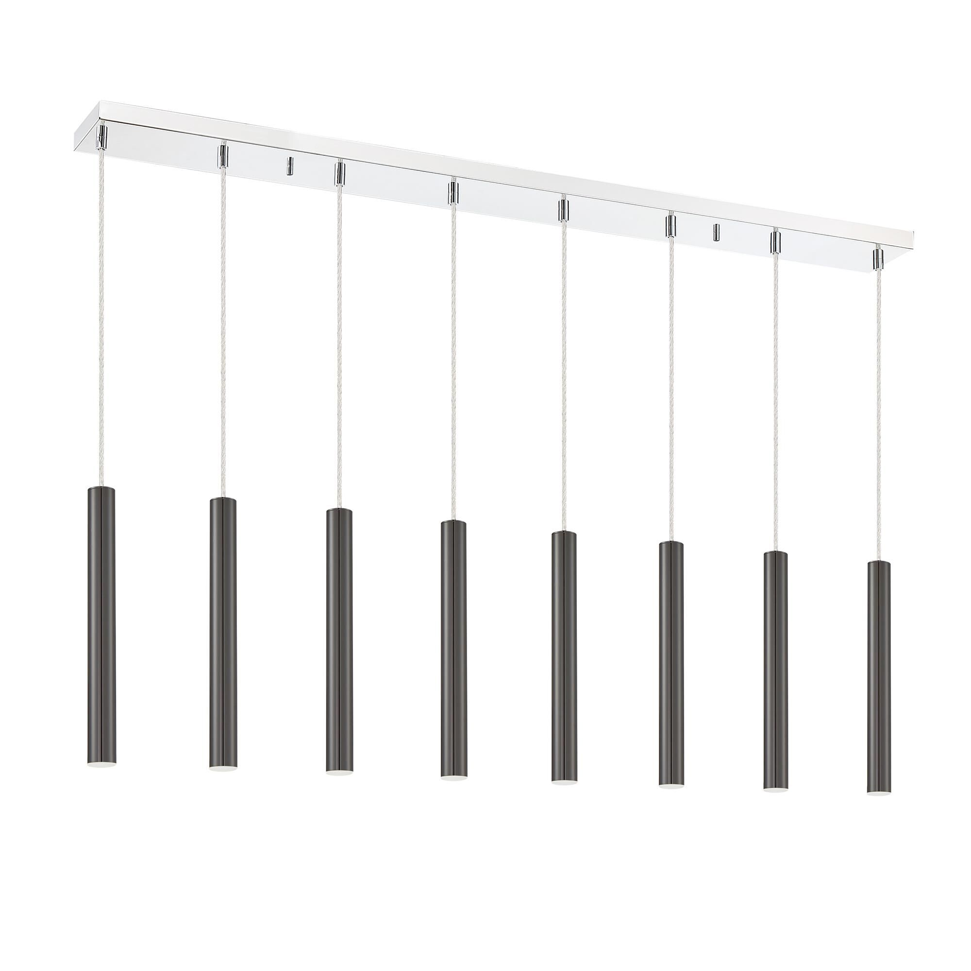 Shown in Chrome finish and Steel glass and Steel shade