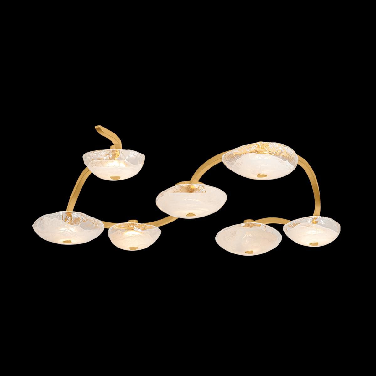 Shown in Vintage Gold Leaf finish and Blonchino Piastre shade