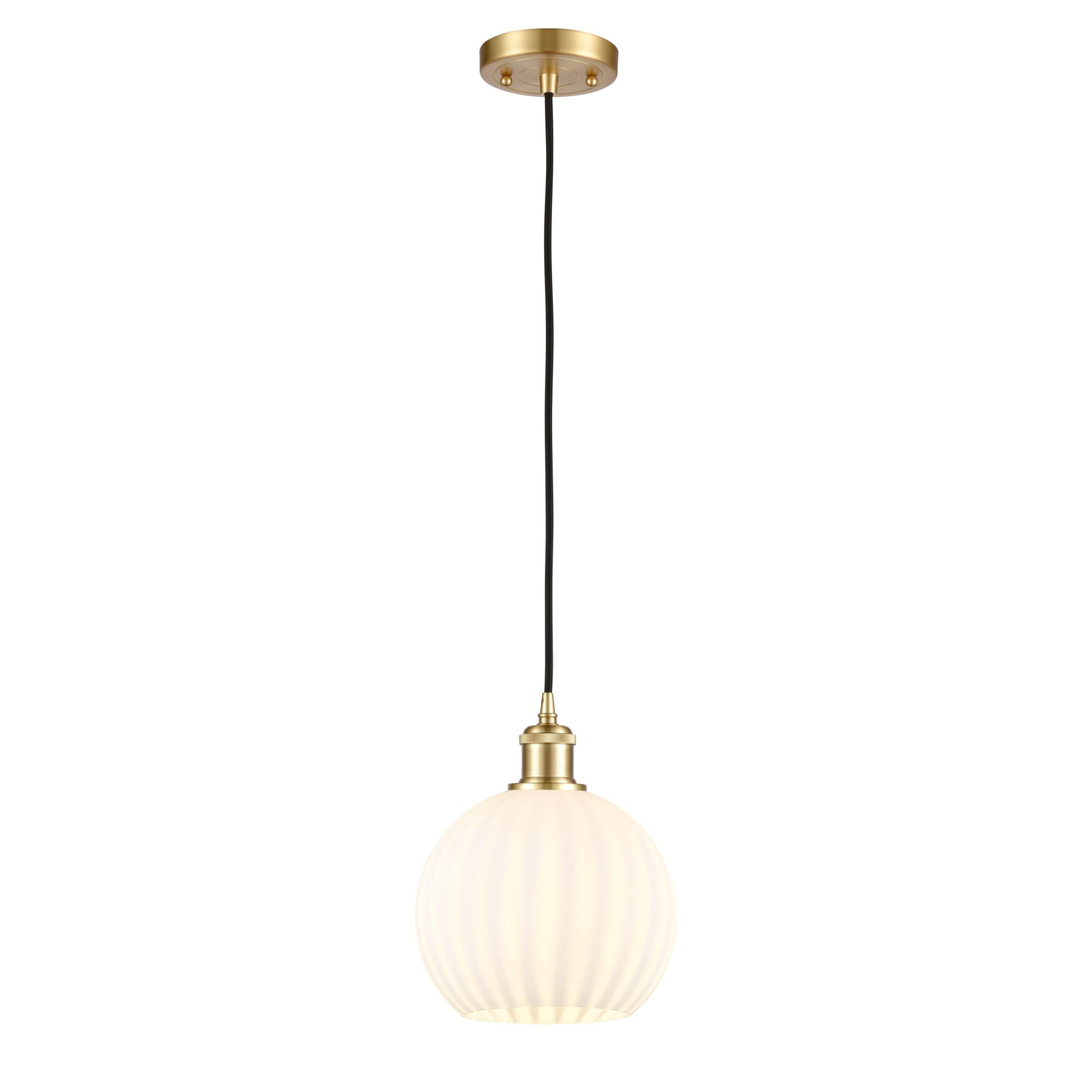 Bruno Marashlian White Venetian 8 Inch Mini Pendant by Innovations Lighting