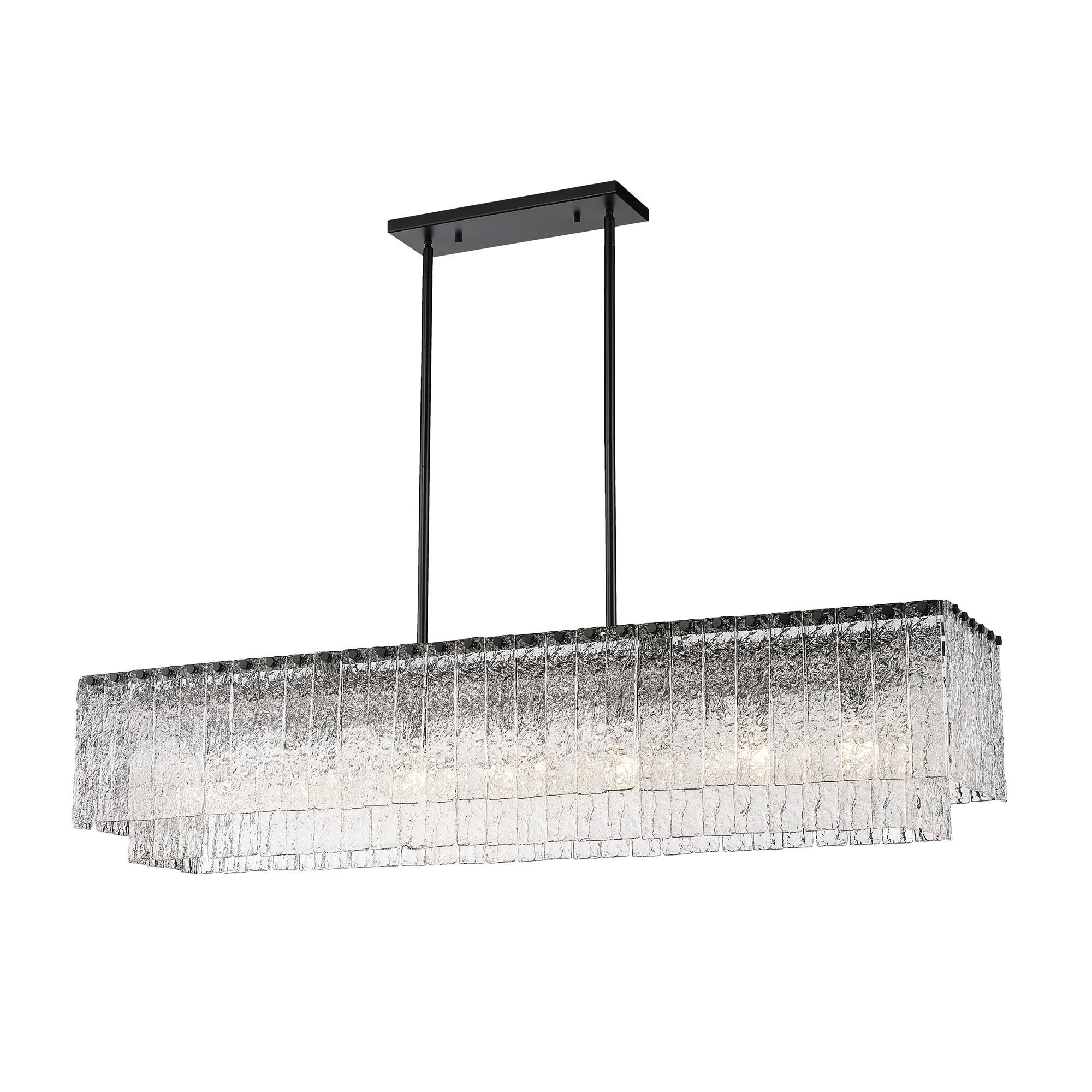 Shown in Matte Black finish and Clear glass