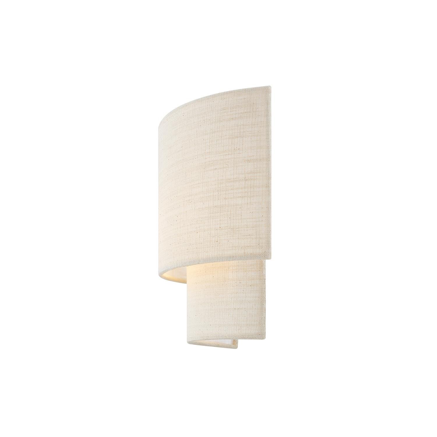 Shown in Cream, White finish and Cream Woven Fabric shade