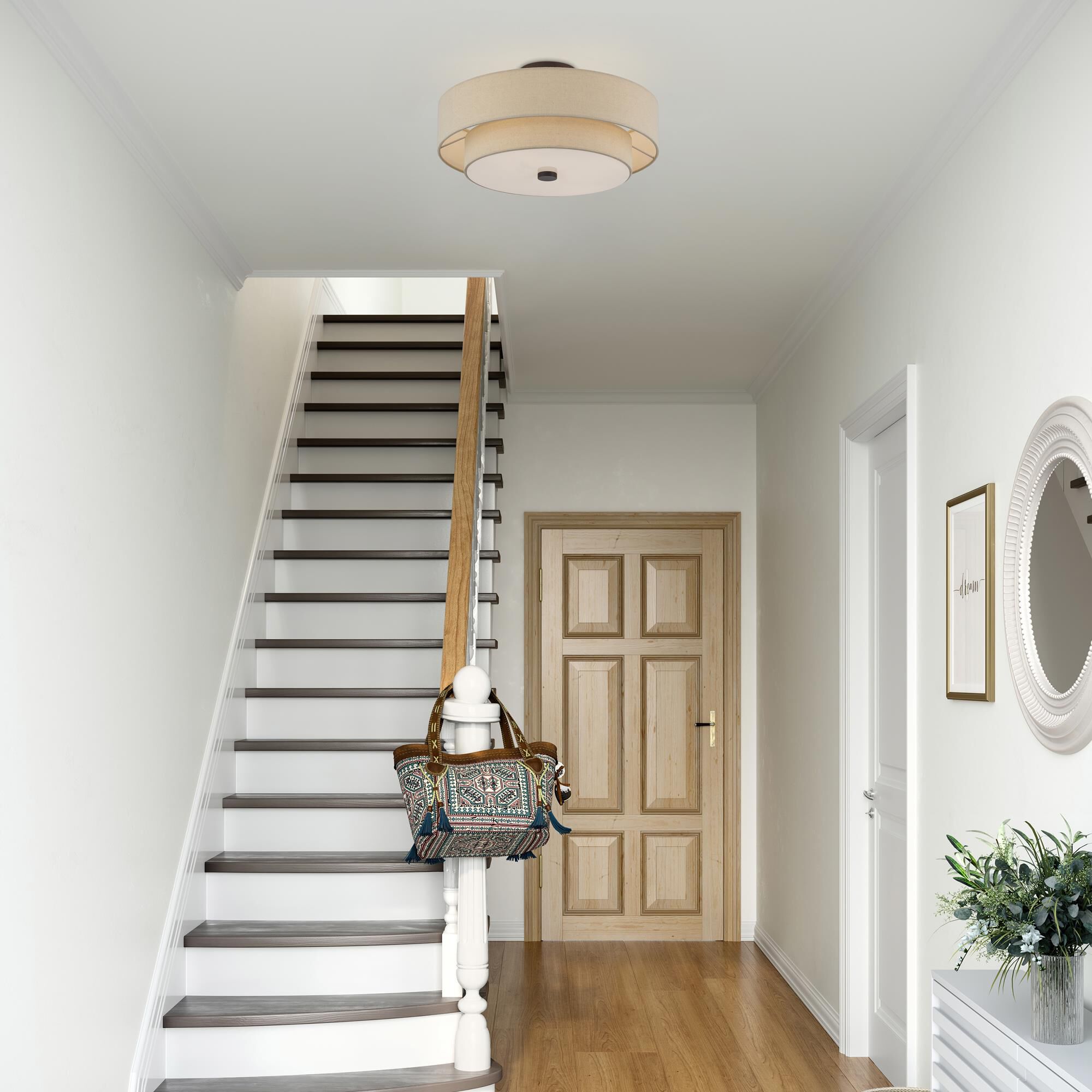 Bellingham 18 Inch Semi Flush Mount by Livex Lighting