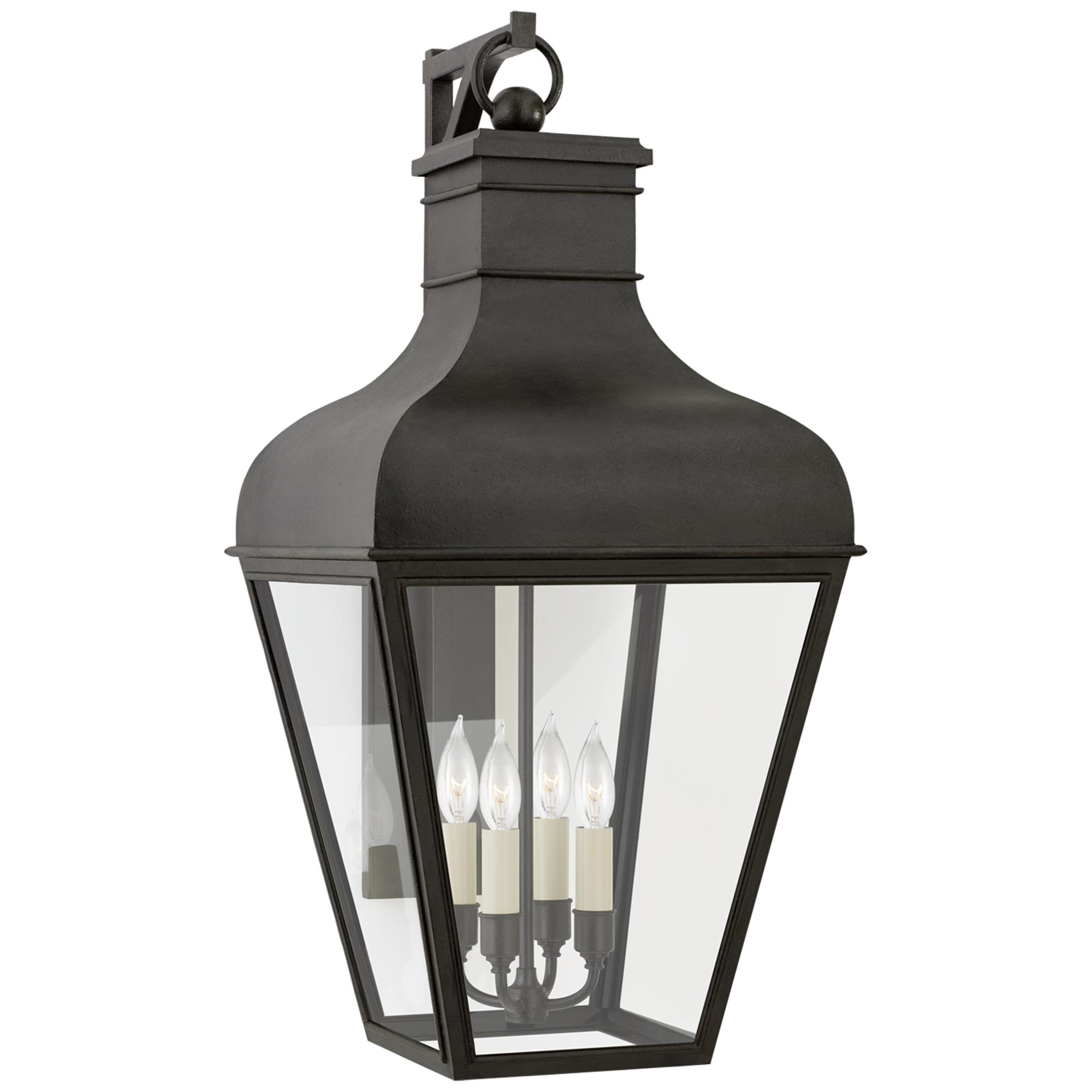 Shown in French Rust finish and Clear glass and Clear Glass shade