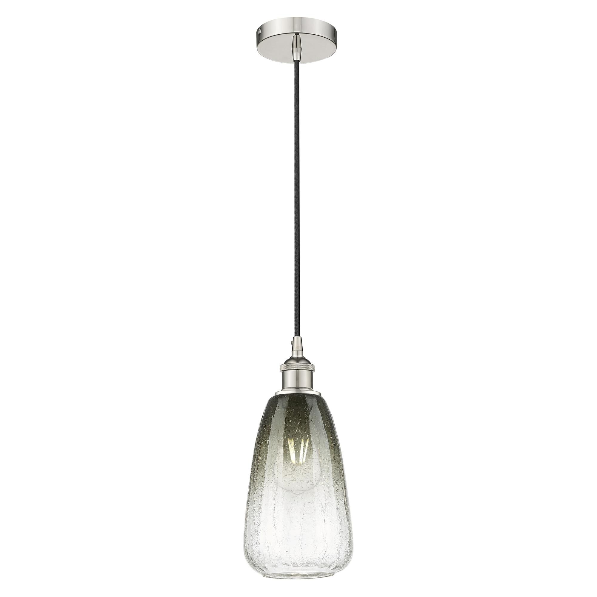 Shown in Polished Nickel finish and Slate glass
