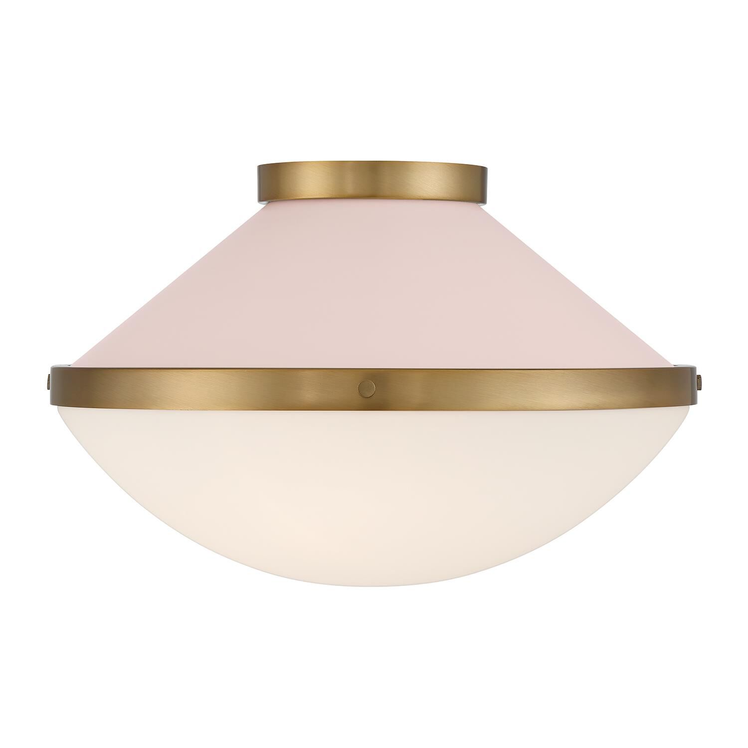 Shown in Vibrant Gold and Blush finish and Etched Opal glass