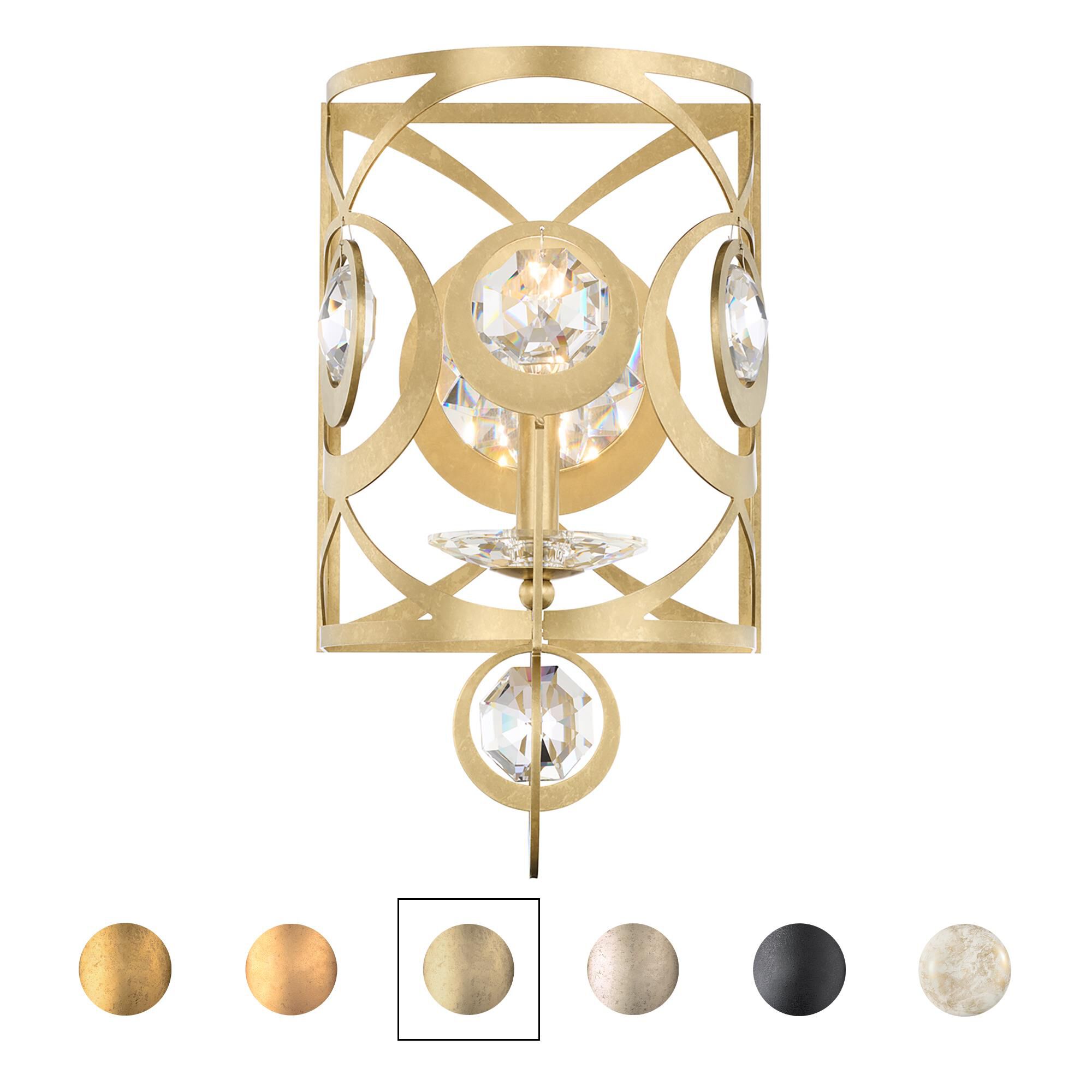 Shown in French Gold finish and Clear Radiance crystal