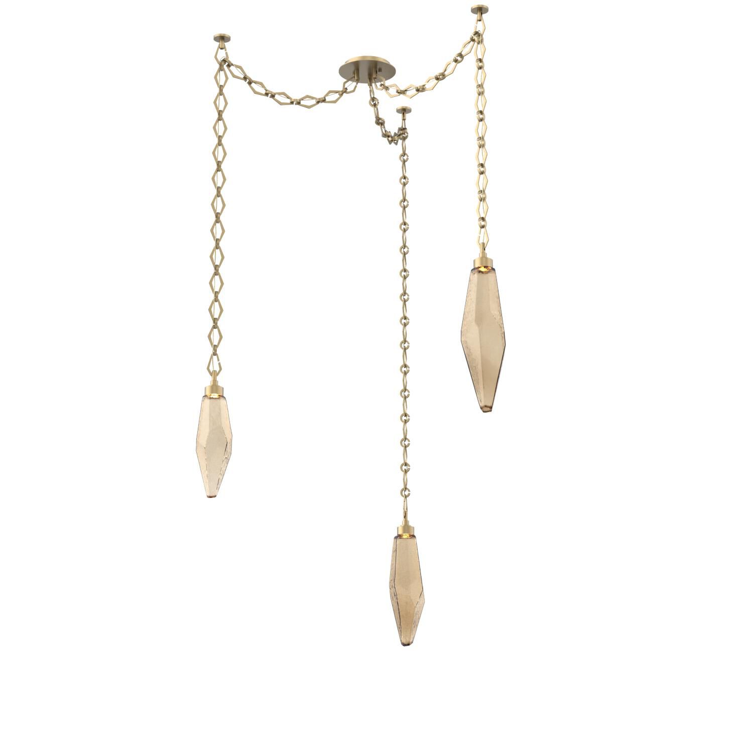 Levi Wilson Rock Crystal 14 Inch Multi Pendant Light by Hammerton Studio