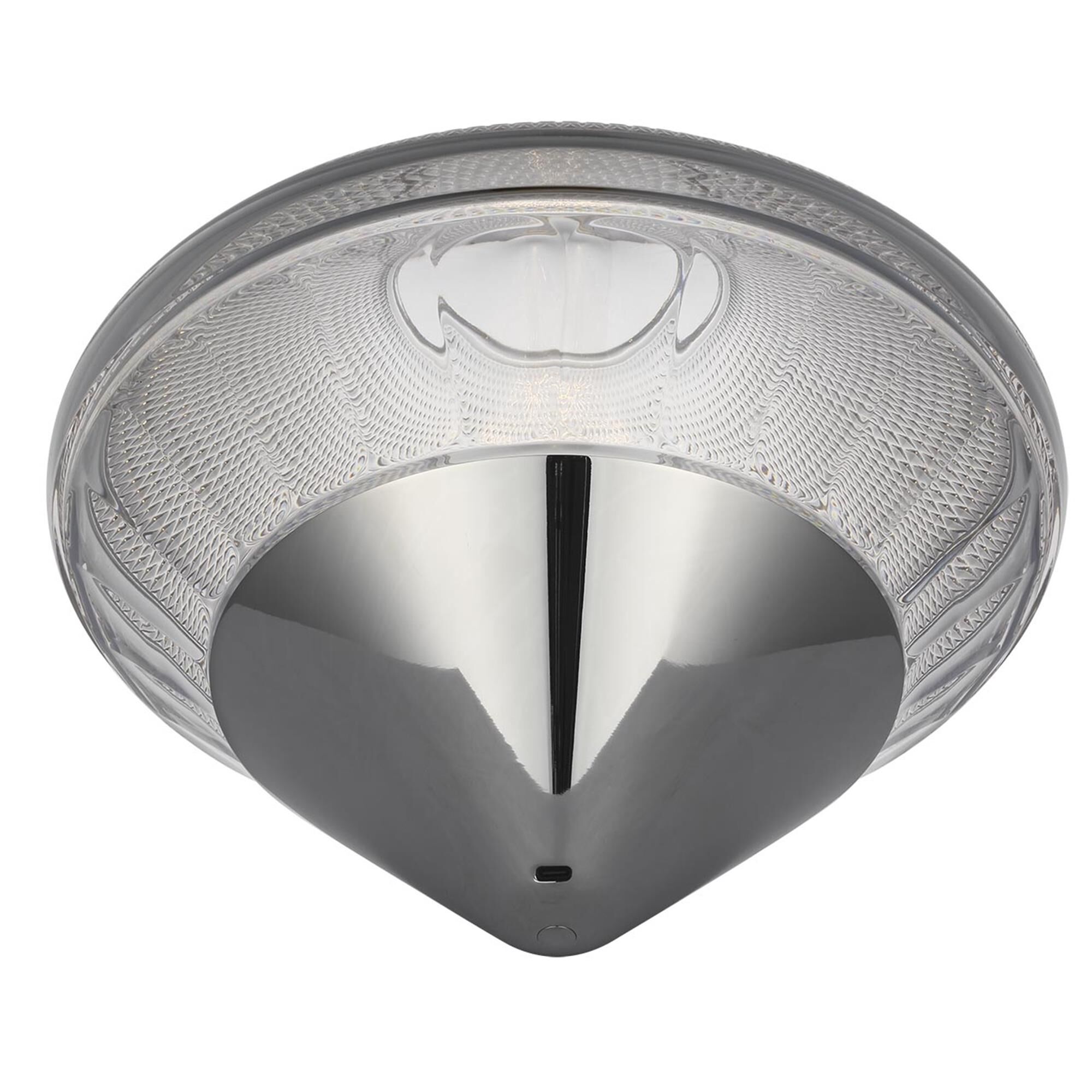 Shown in Polished Nickel finish and Clear crystal