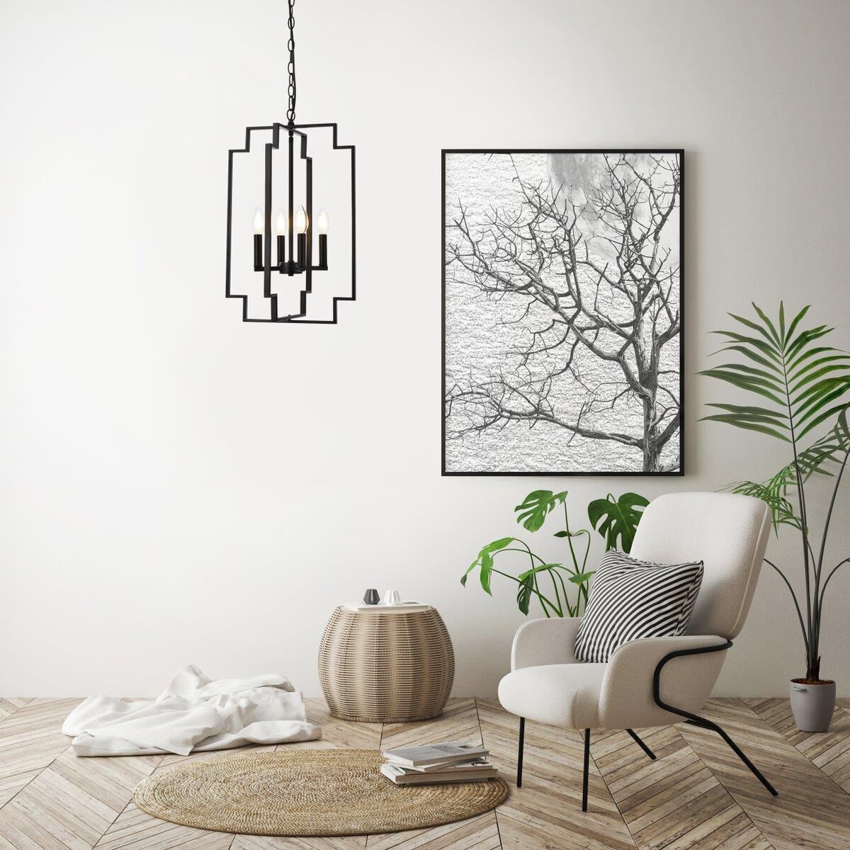 Rosenfeld 13 Inch Cage Pendant by Elegant Lighting