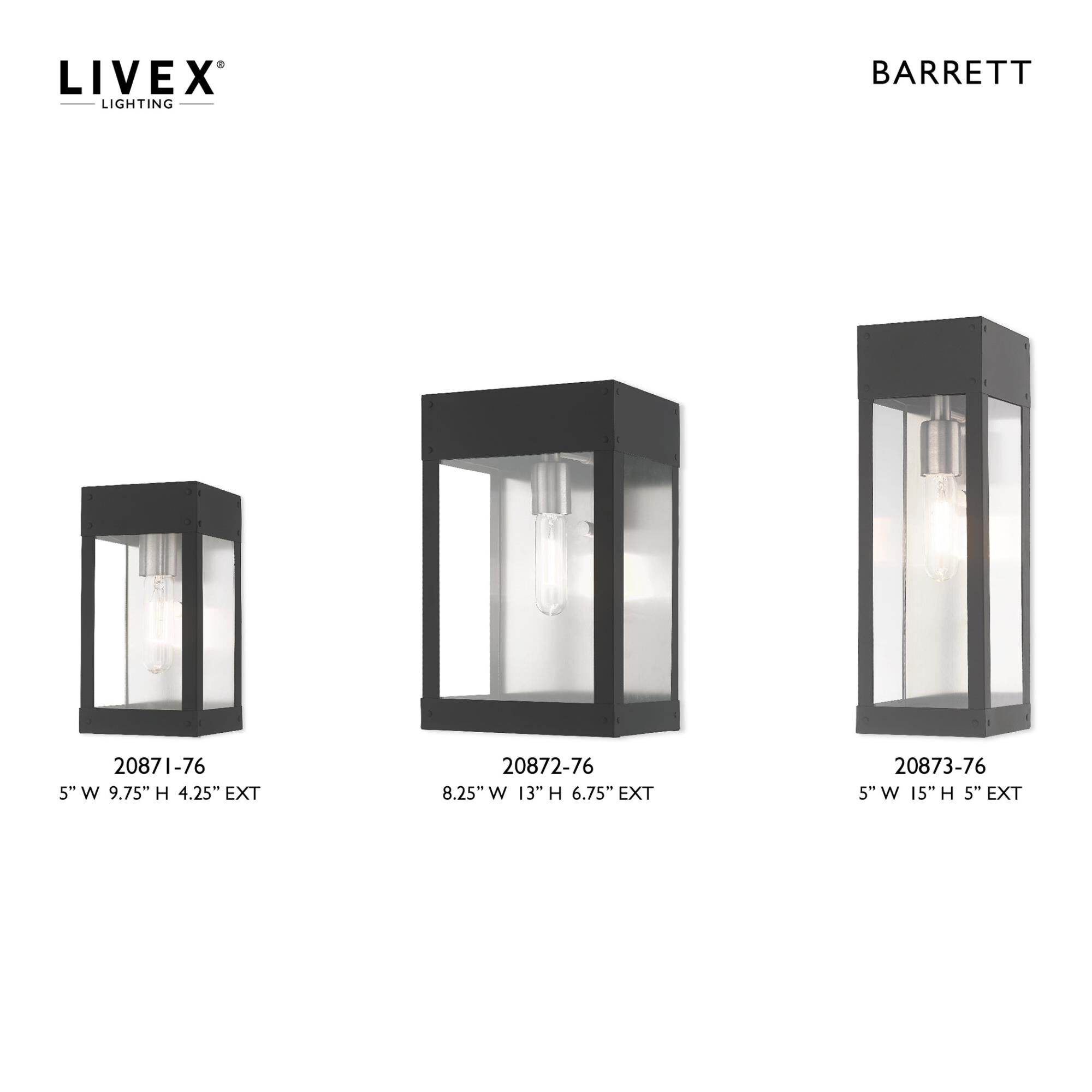 Barrett 15 Inch Tall 1 Light Outdoor Wall Light by Livex Lighting