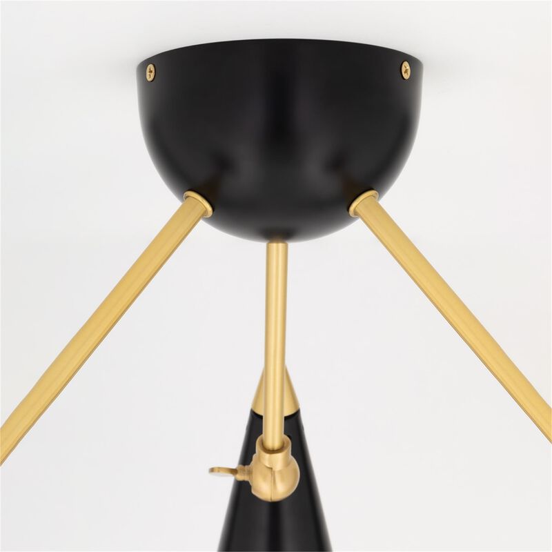 Moxie 18 Inch 3 Light Semi Flush Mount by Mitzi
