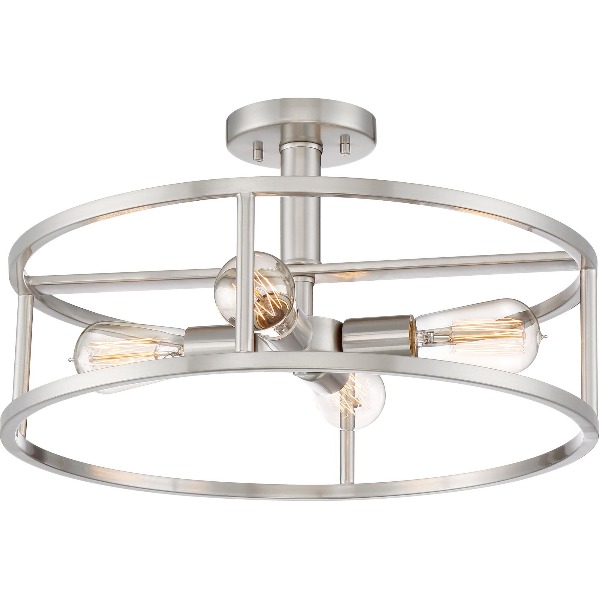 New Harbor 18 Inch 4 Light Semi Flush Mount by Quoizel