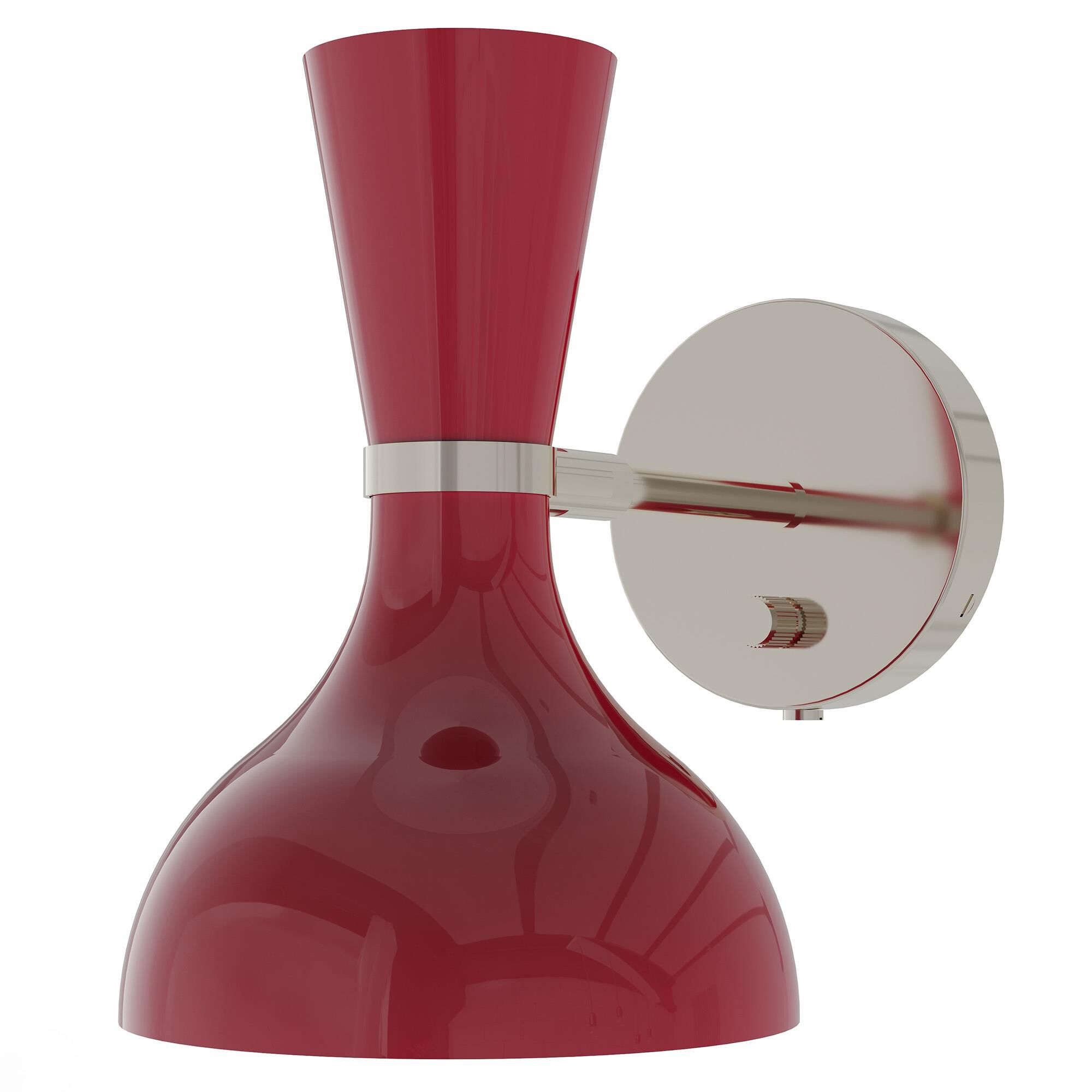 Shown in Polished Nickel finish and Oxblood shade