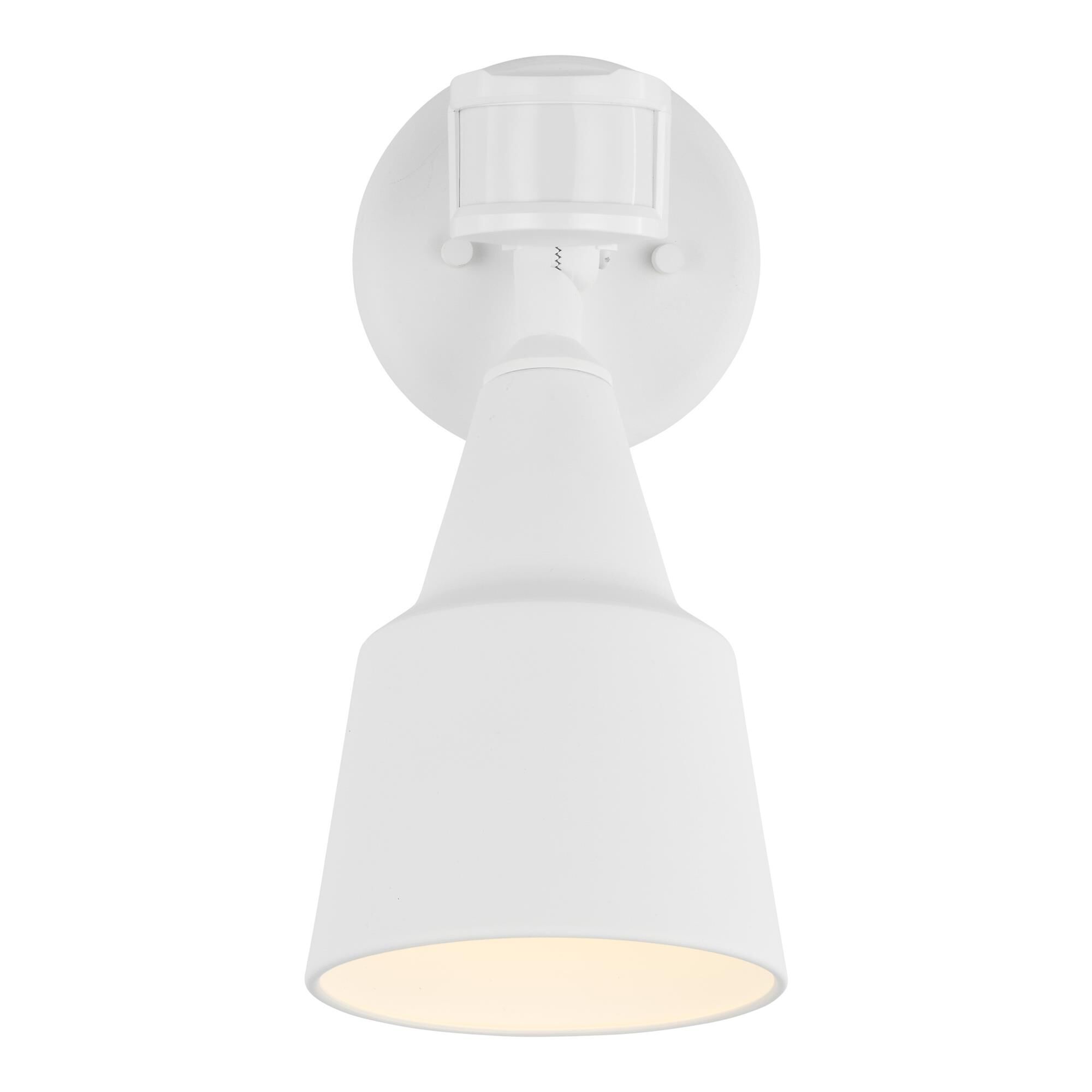 Shown in White finish and White glass and White Aluminum shade