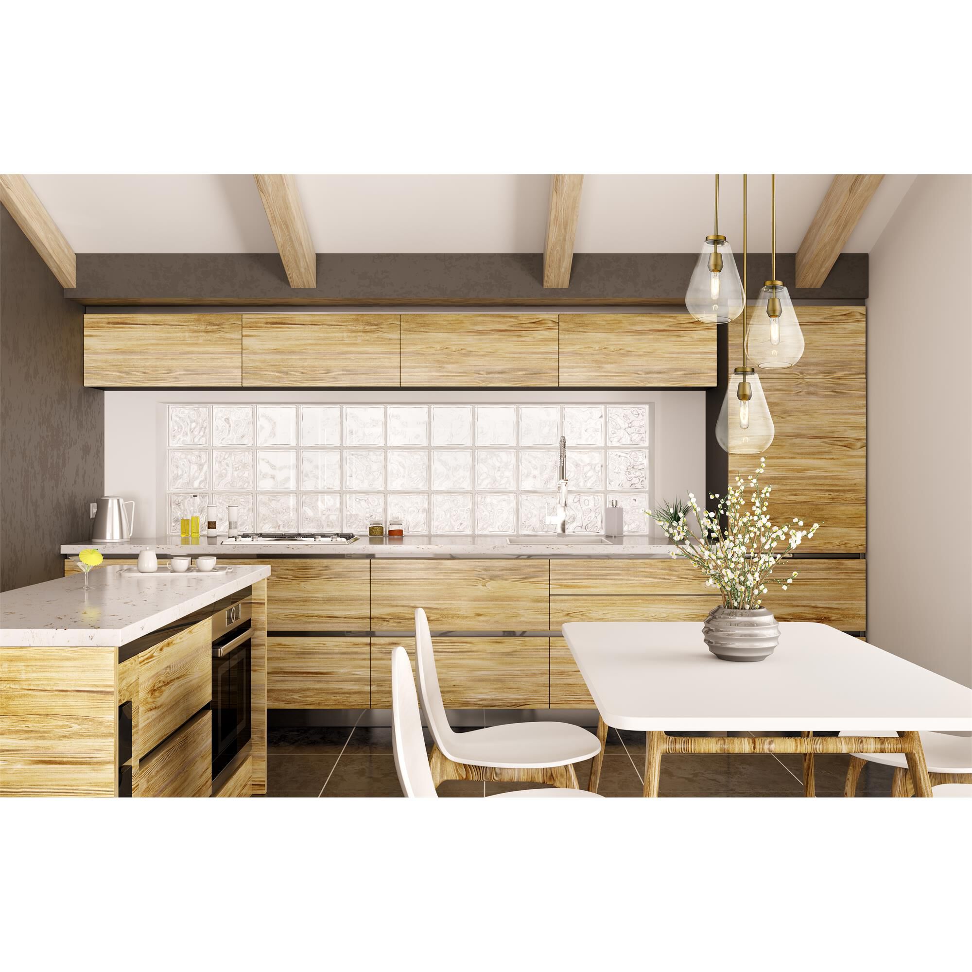Shown in Olde Brass finish and Glass shade