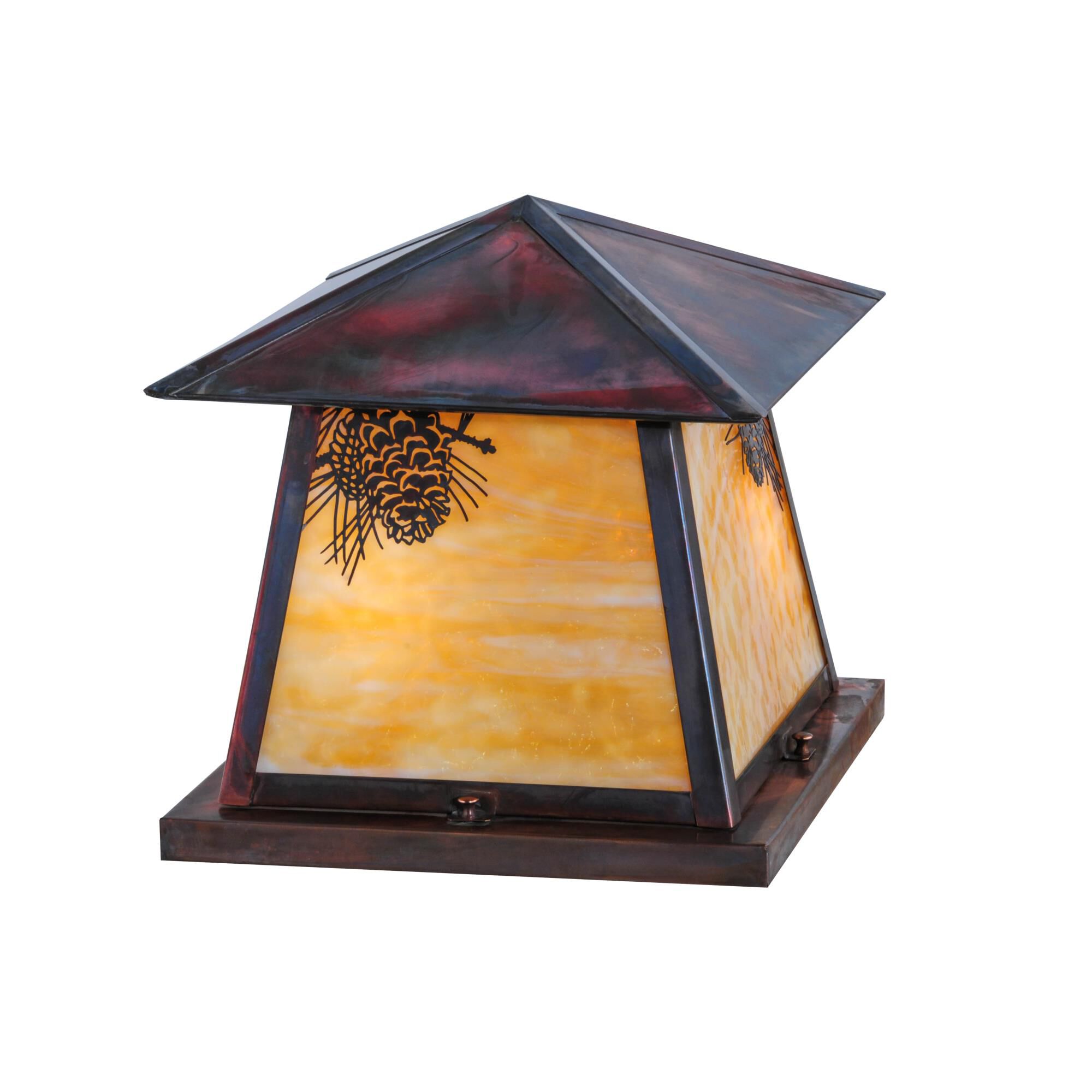 14 Inch Tall 2 Light Outdoor Pier Lamp by Meyda Lighting