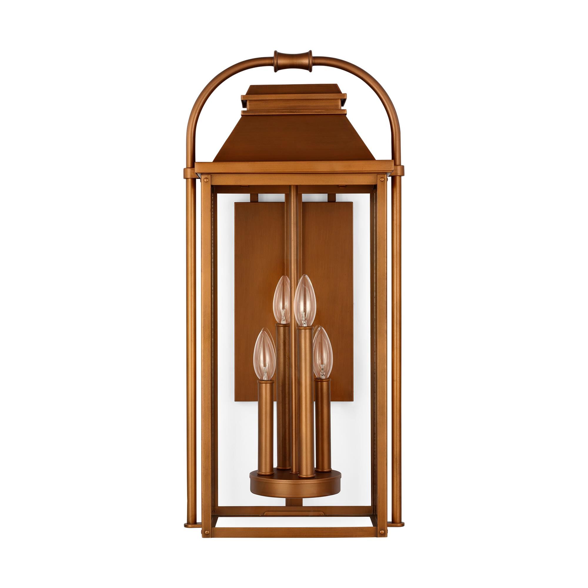 Shown in Natural Copper finish and Clear Seeded glass
