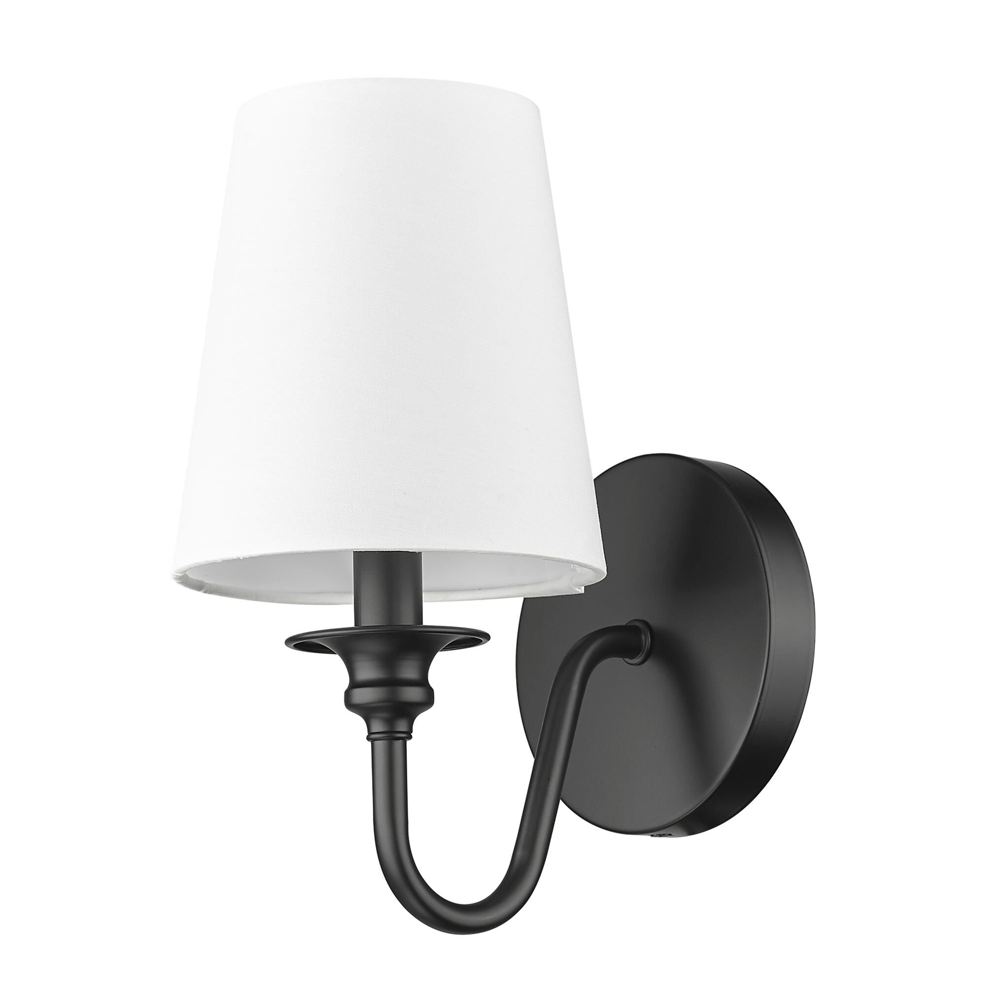 Shown in Matte Black finish and White glass