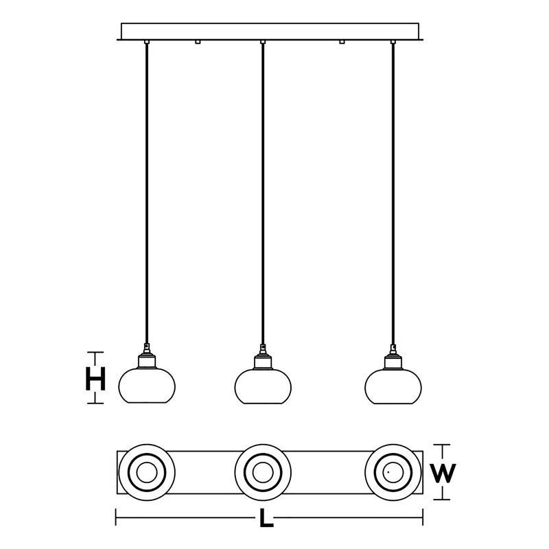 Laney 36 Inch 3 Light Linear Suspension Light by AFX Lighting